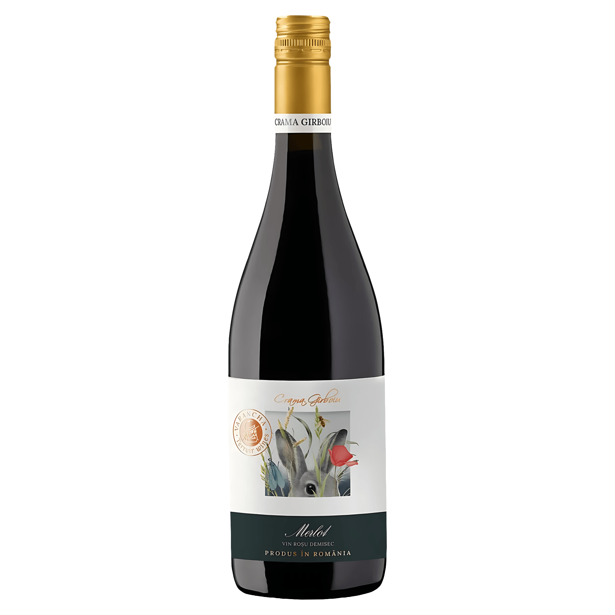 Vin rosu demisec Crama Girboiu Varancha, Merlot, 0.75 l