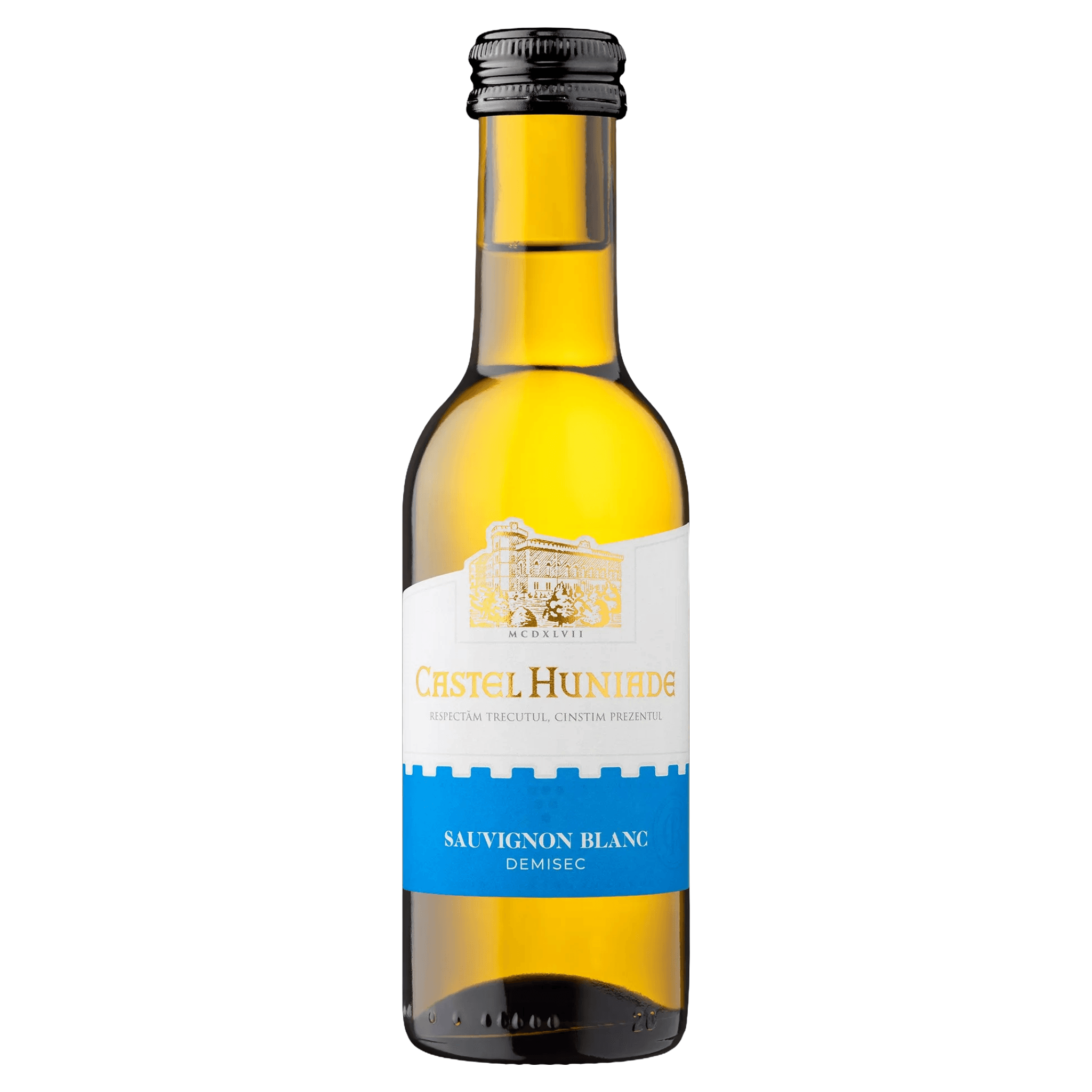 Vin alb sec Castel Huniade, Sauvignon Blanc 0.187 l
