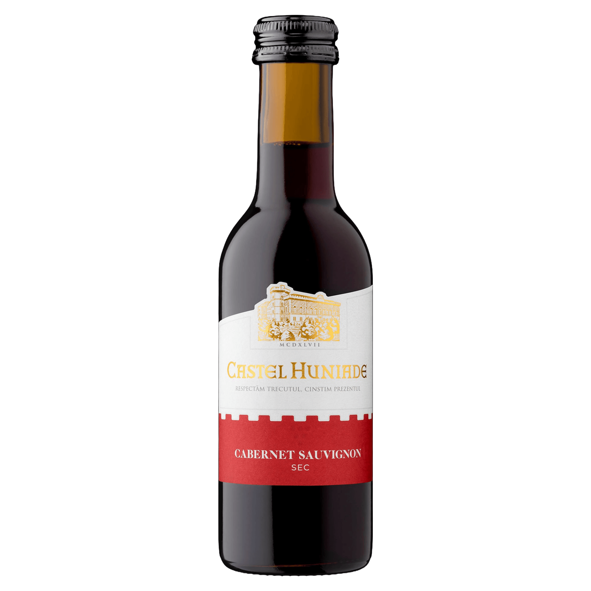 Vin rosu sec Castel Huniade, Cabernet Sauvignon, 0.187 l