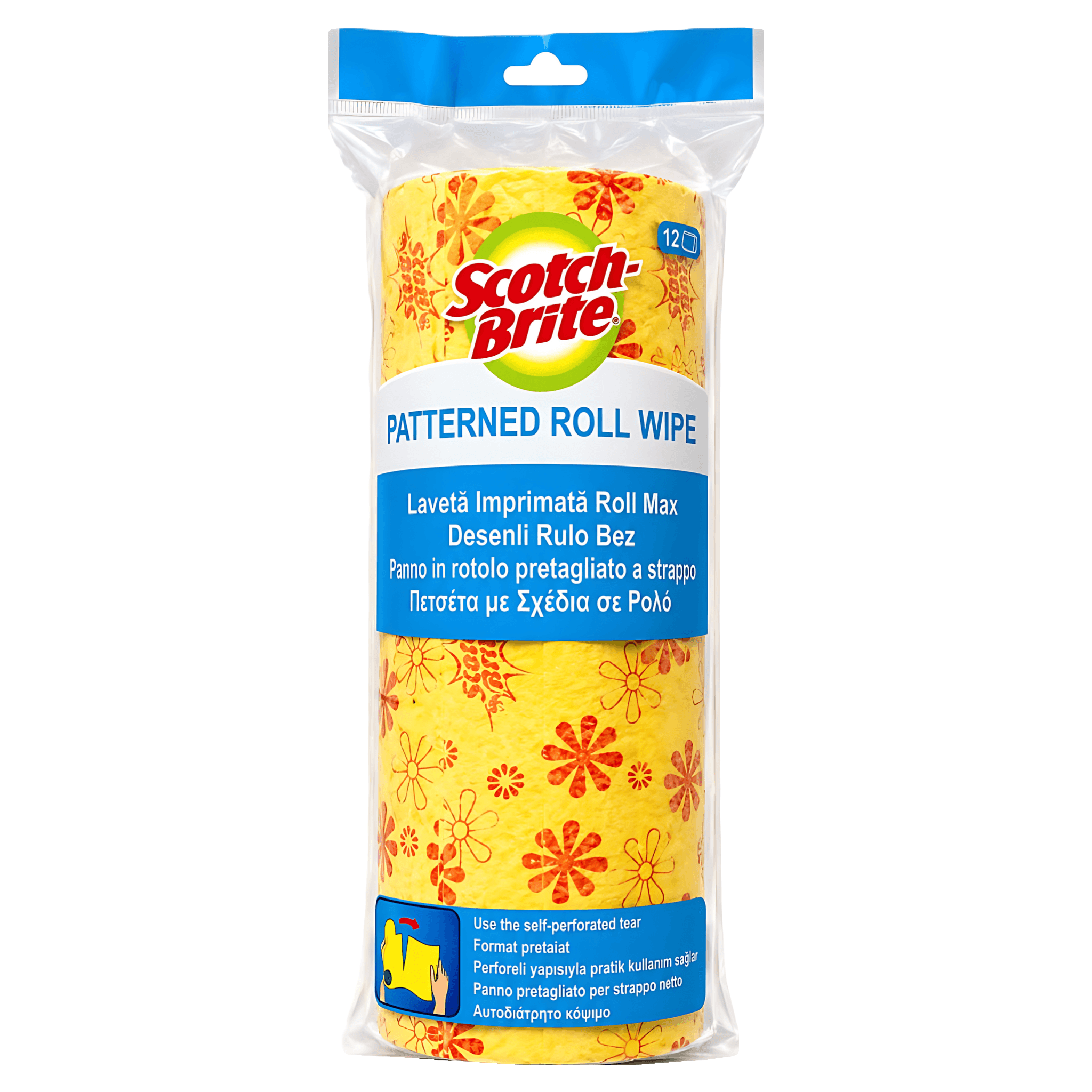 Laveta imprimata Scotch-Brite Roll Max, 1 rola, diverse culori