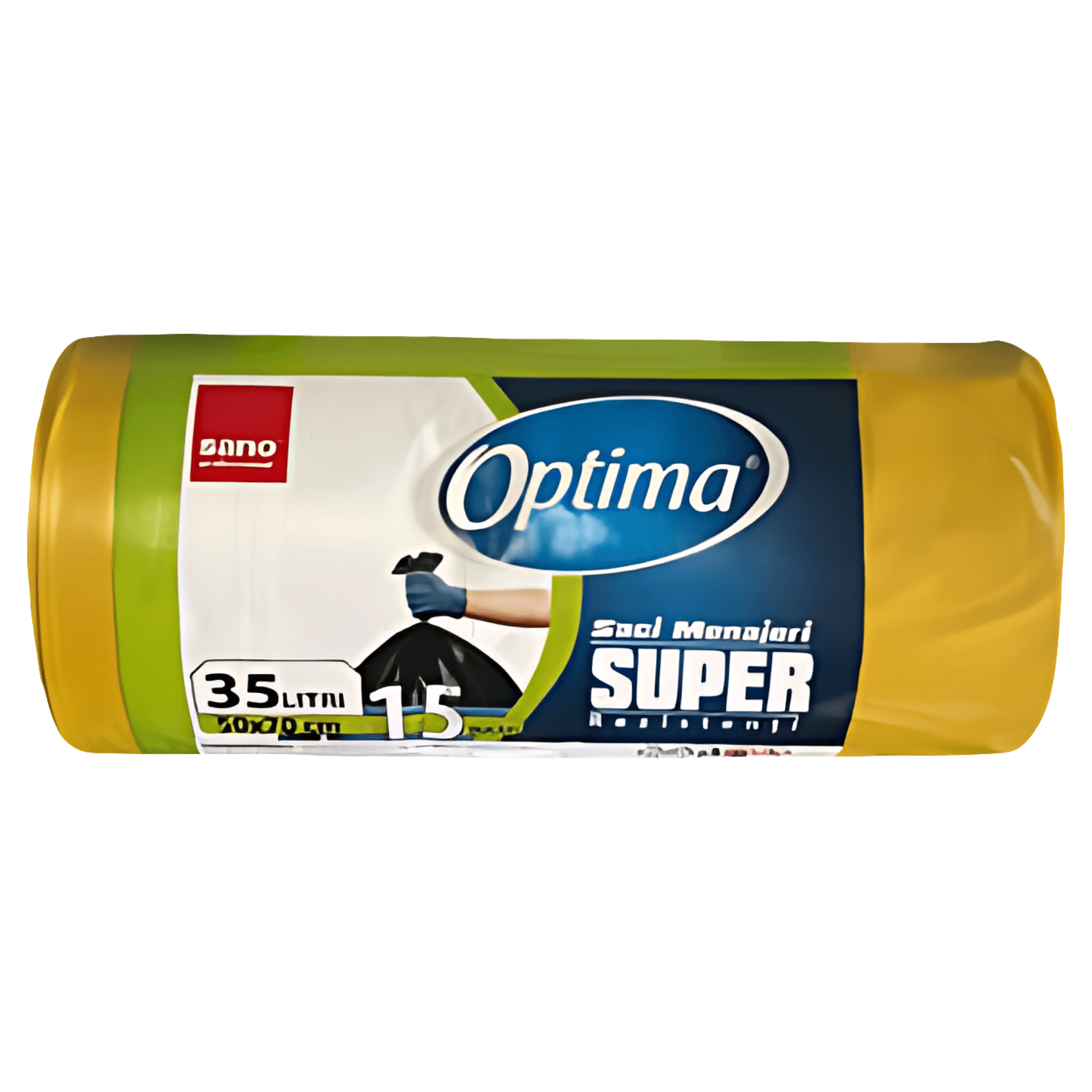 Saci menajeri Sano, 35 l, 15 bucati, galben
