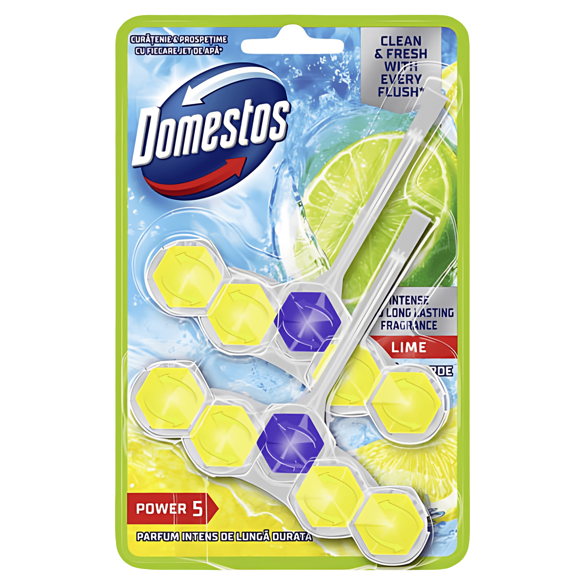 Odorizant wc Domestos Lime, 2 x 50 ml