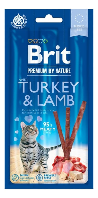 Recompense pentru pisici Brit, curcan si miel, 15 g