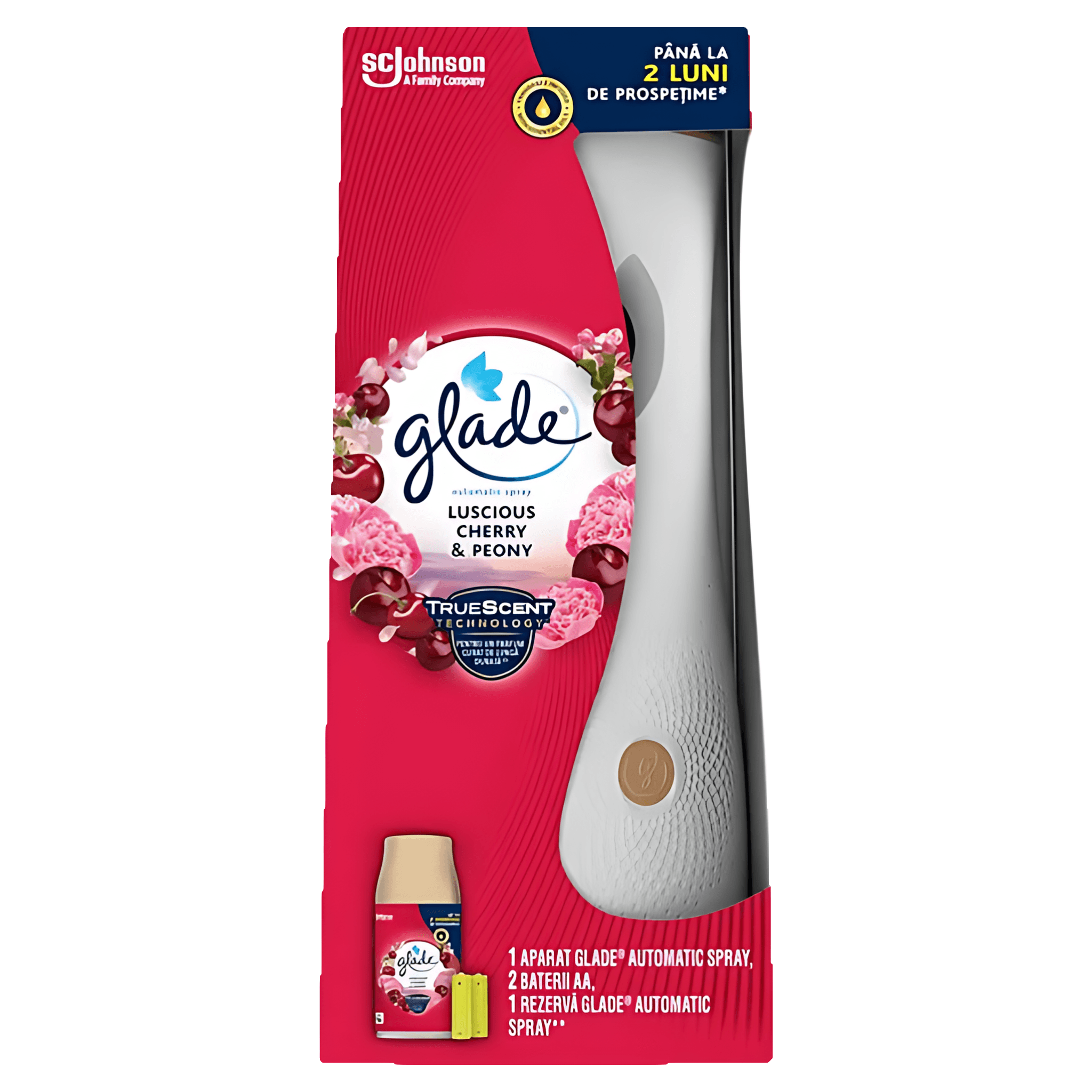 Odorizant de camera Glade Automatic Cherry & Peony, 269 ml