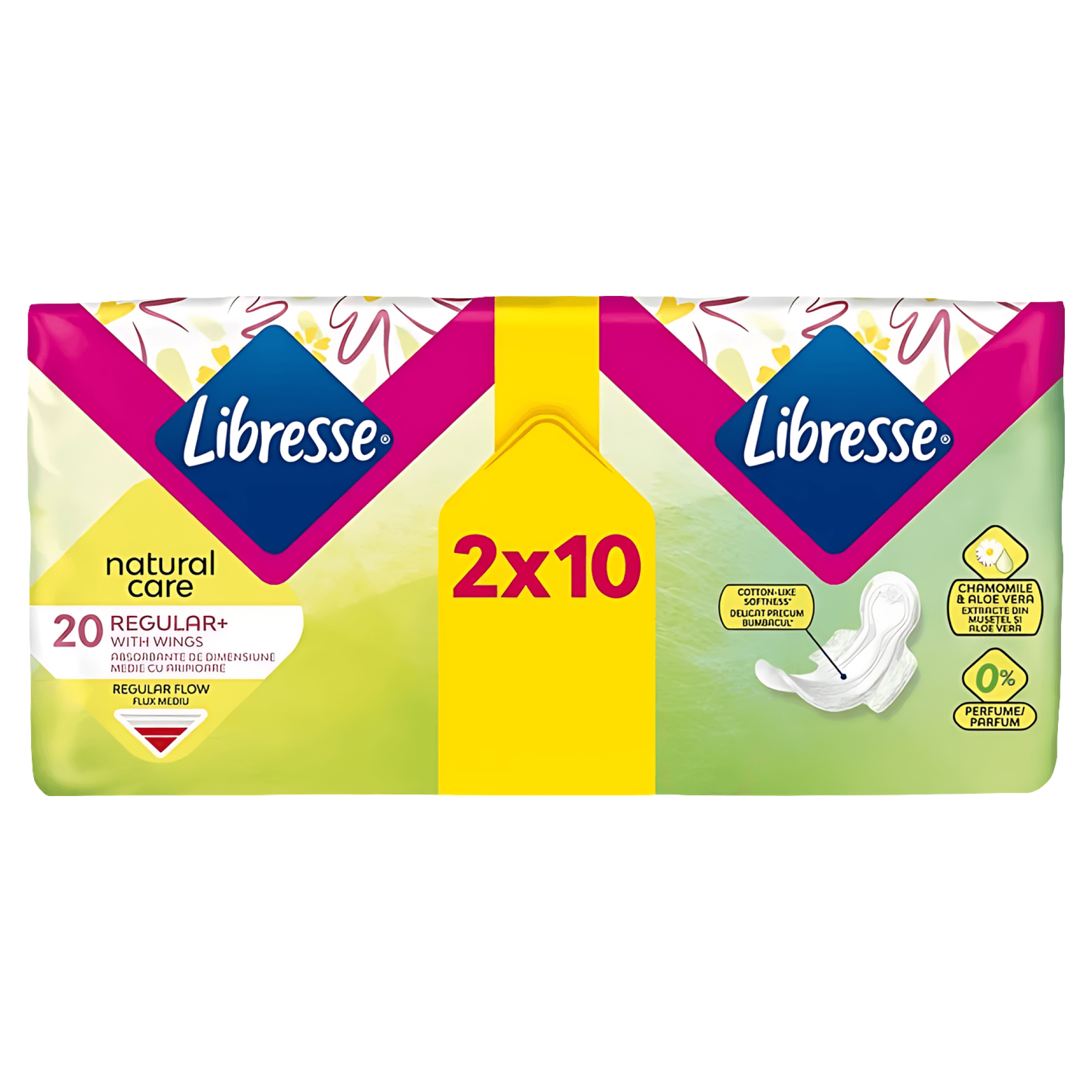Absorbante Libresse Natural Care Normal Duo, 20 bucati
