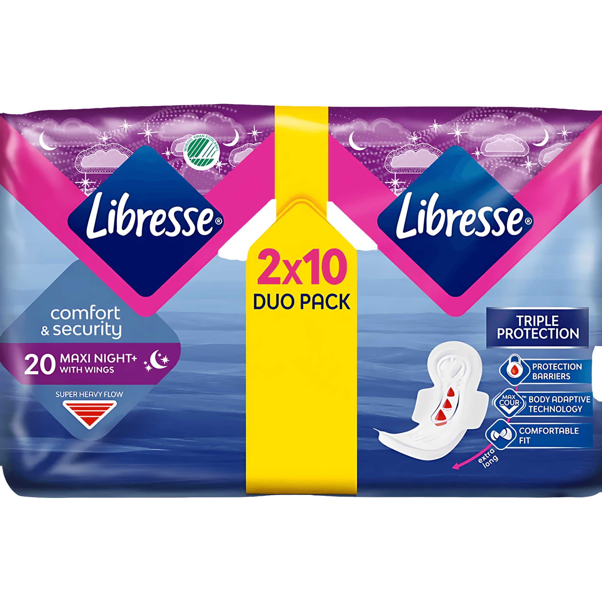 Absorbante Libresse Maxi Goodnight Duo, 20 bucati