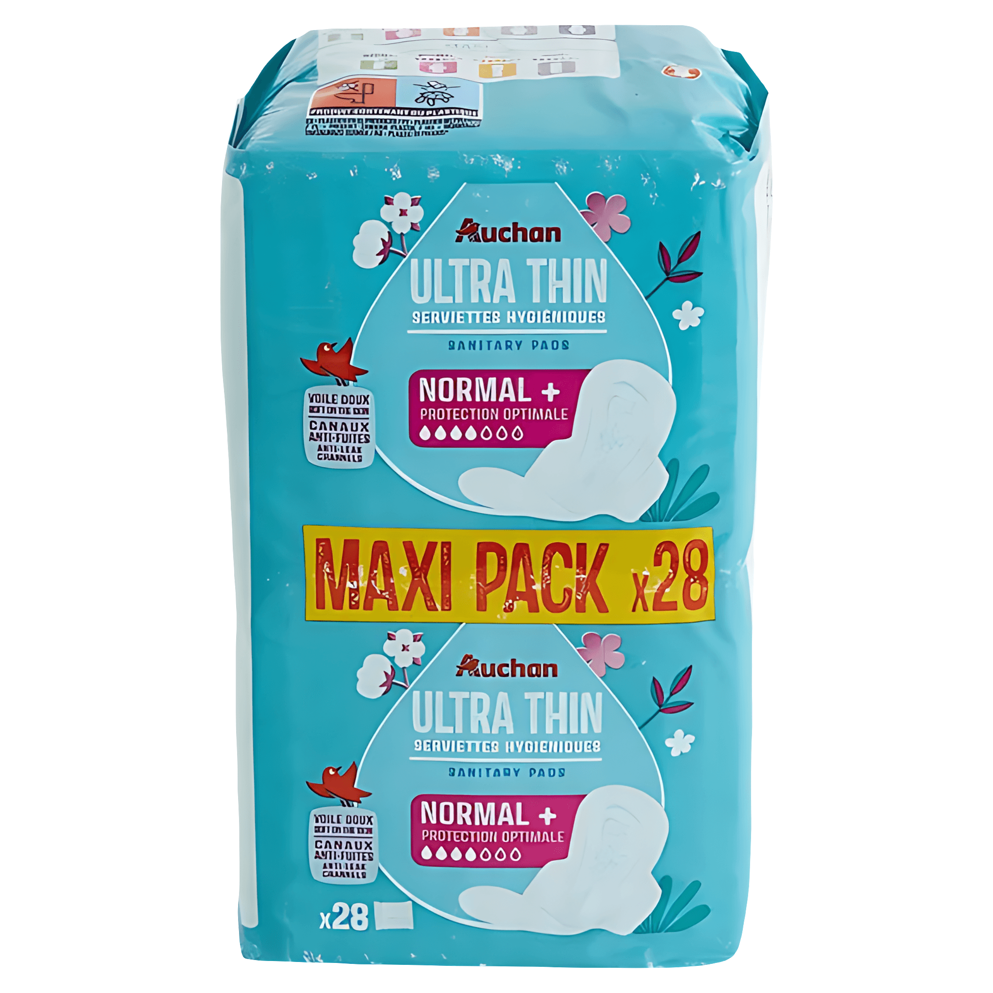 Absorbante igienice de zi Auchan Ultra Thin Normal+, 28 bucati