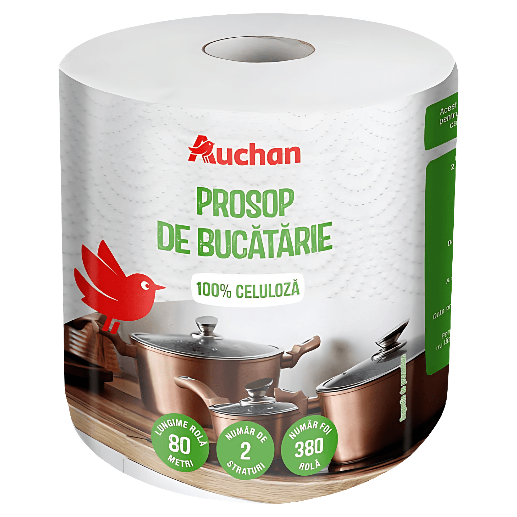 Rola prosop de hartie Auchan 80 m, 2 straturi