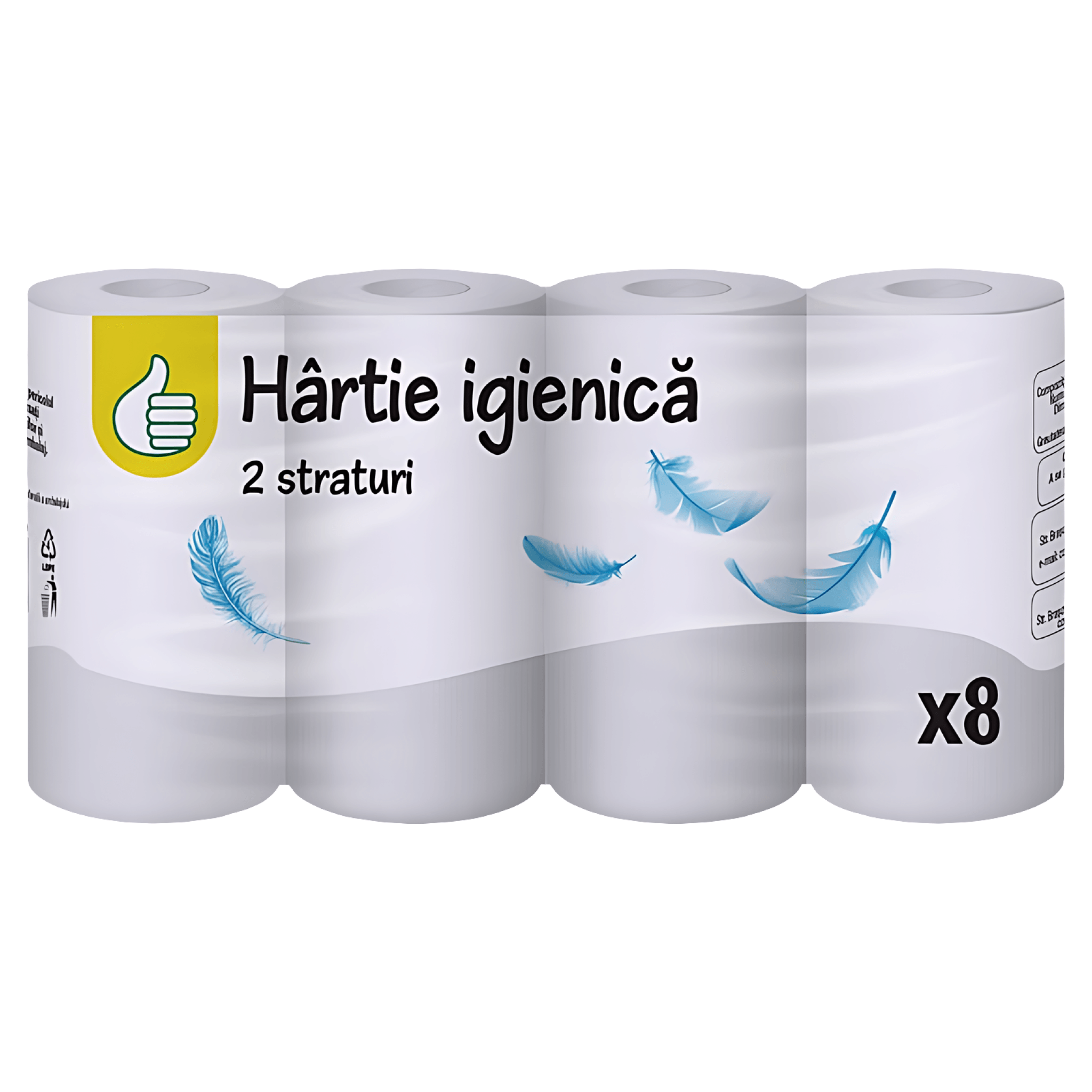 Hartie igienica Pouce, 8 role, 2 straturi