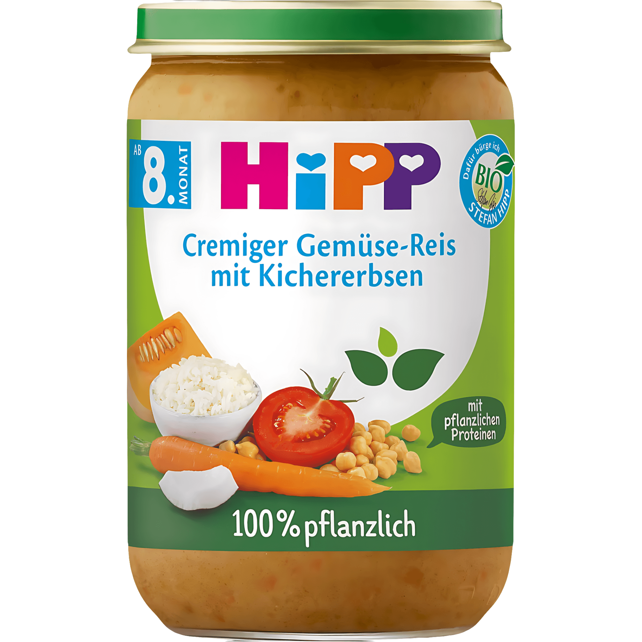 Piure Hipp Bio legume cremoase cu orez si naut, de la 8 luni, 220 g