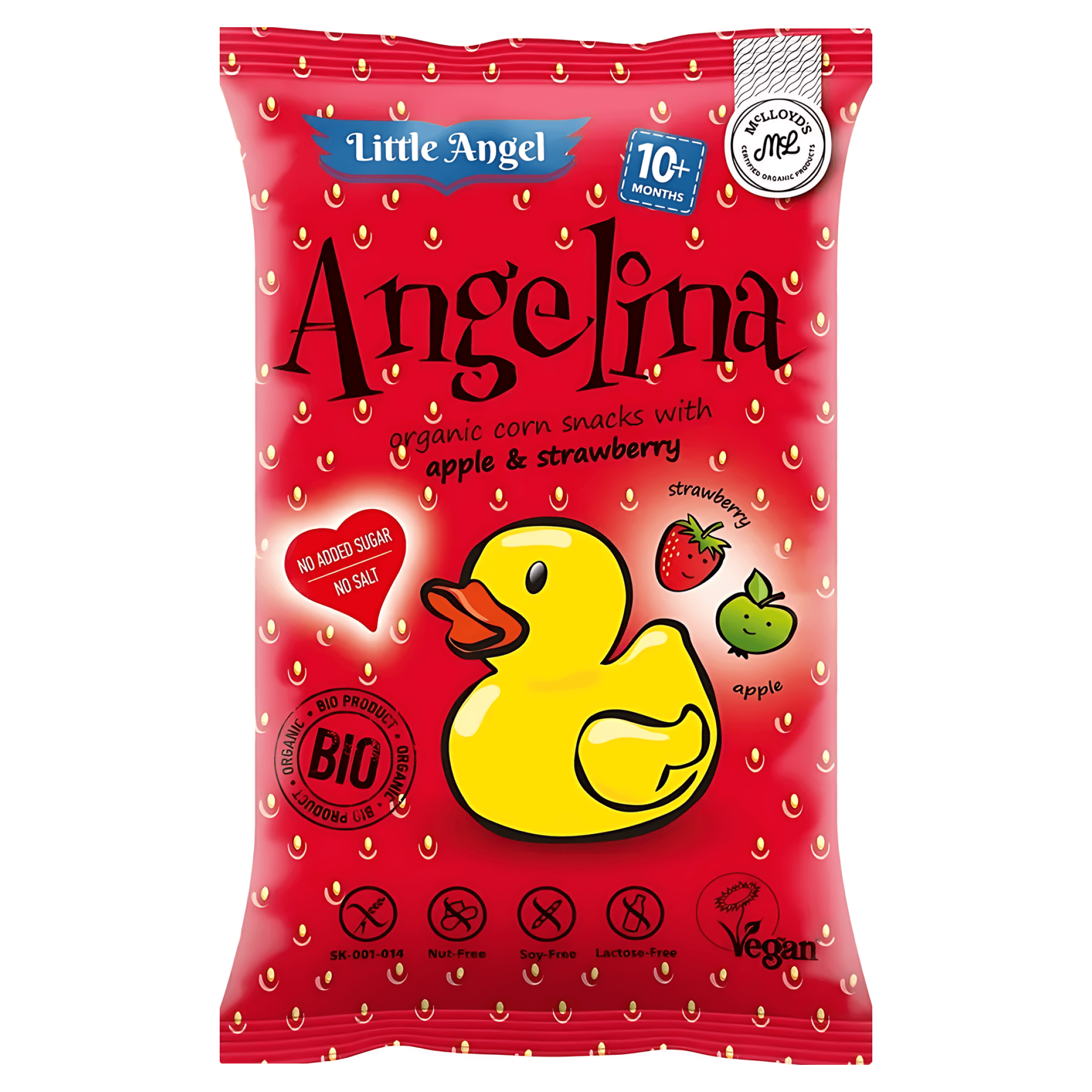 Pufuleti eco cu mar si capsuni Angelina, de la 10 luni, 30 g