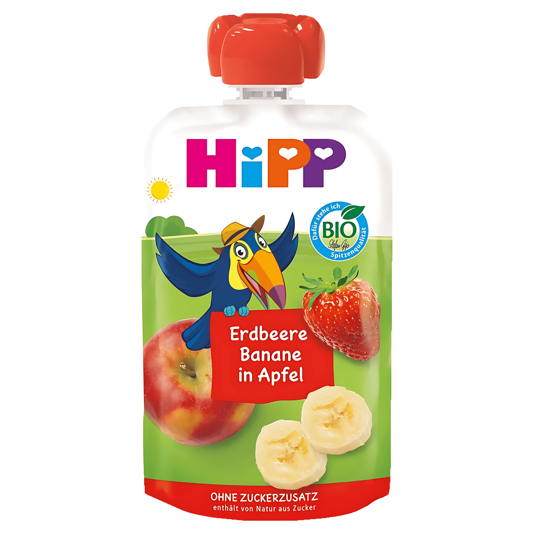 Piure Hipp de mar, capsuni si banane, de la 1 an, 100 g