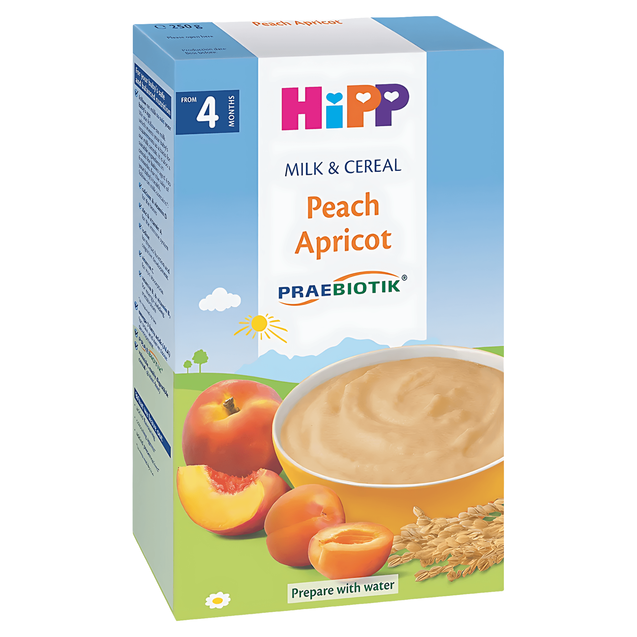 Cereale Hipp cu piersici si caise, de la 4 luni, 250 g