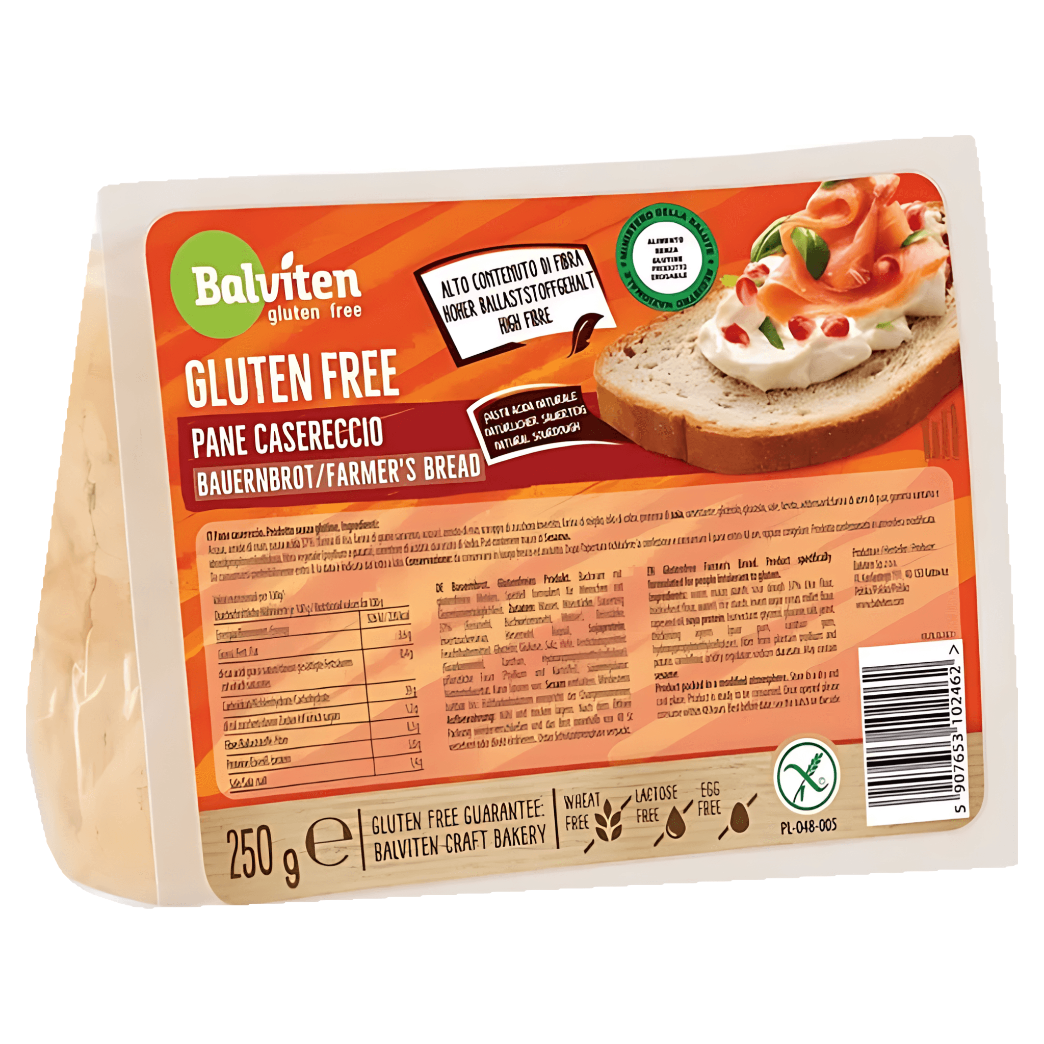 Paine alba feliata fara gluten Balviten, 250 g