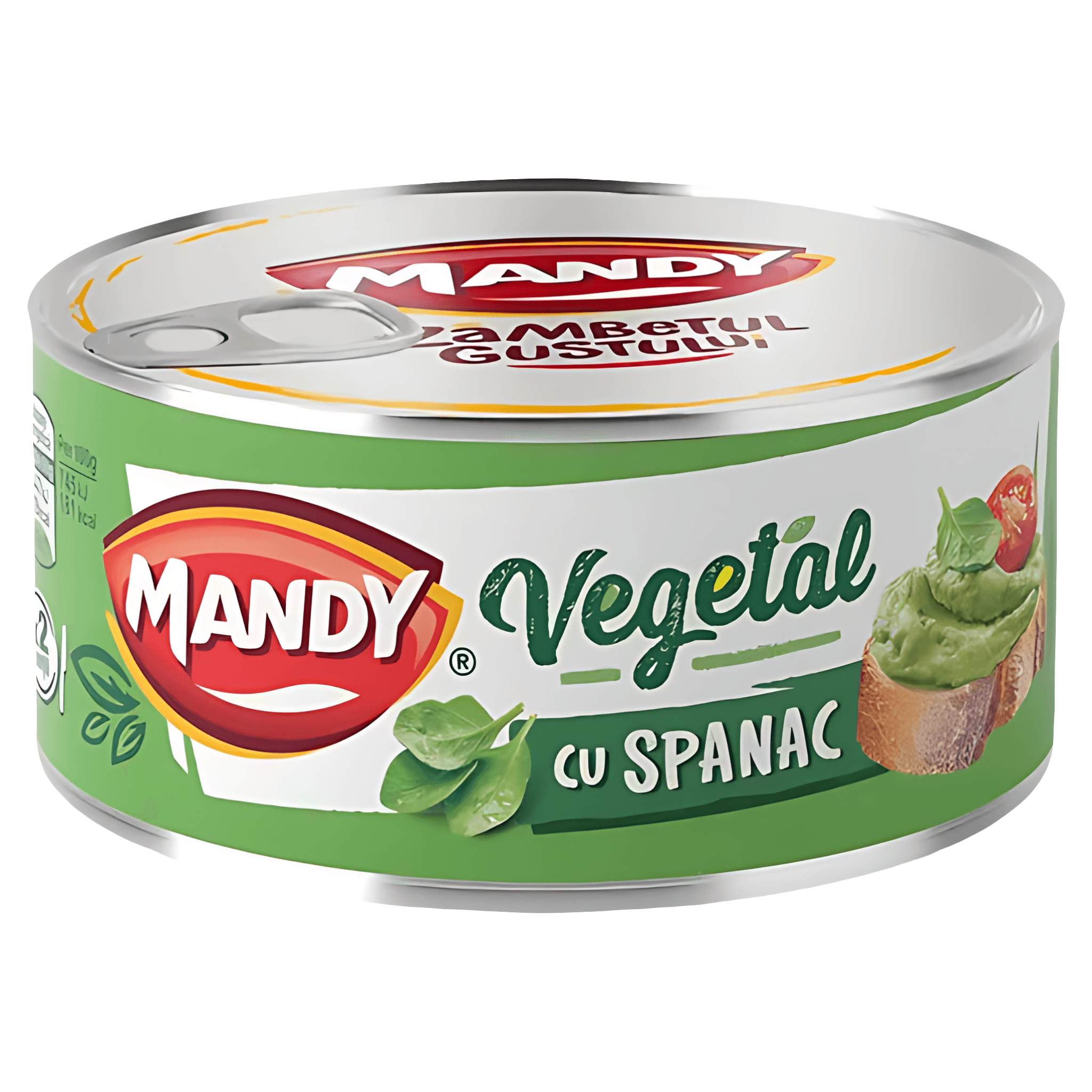 Pasta vegetala cu spanac Mandy, 120 g
