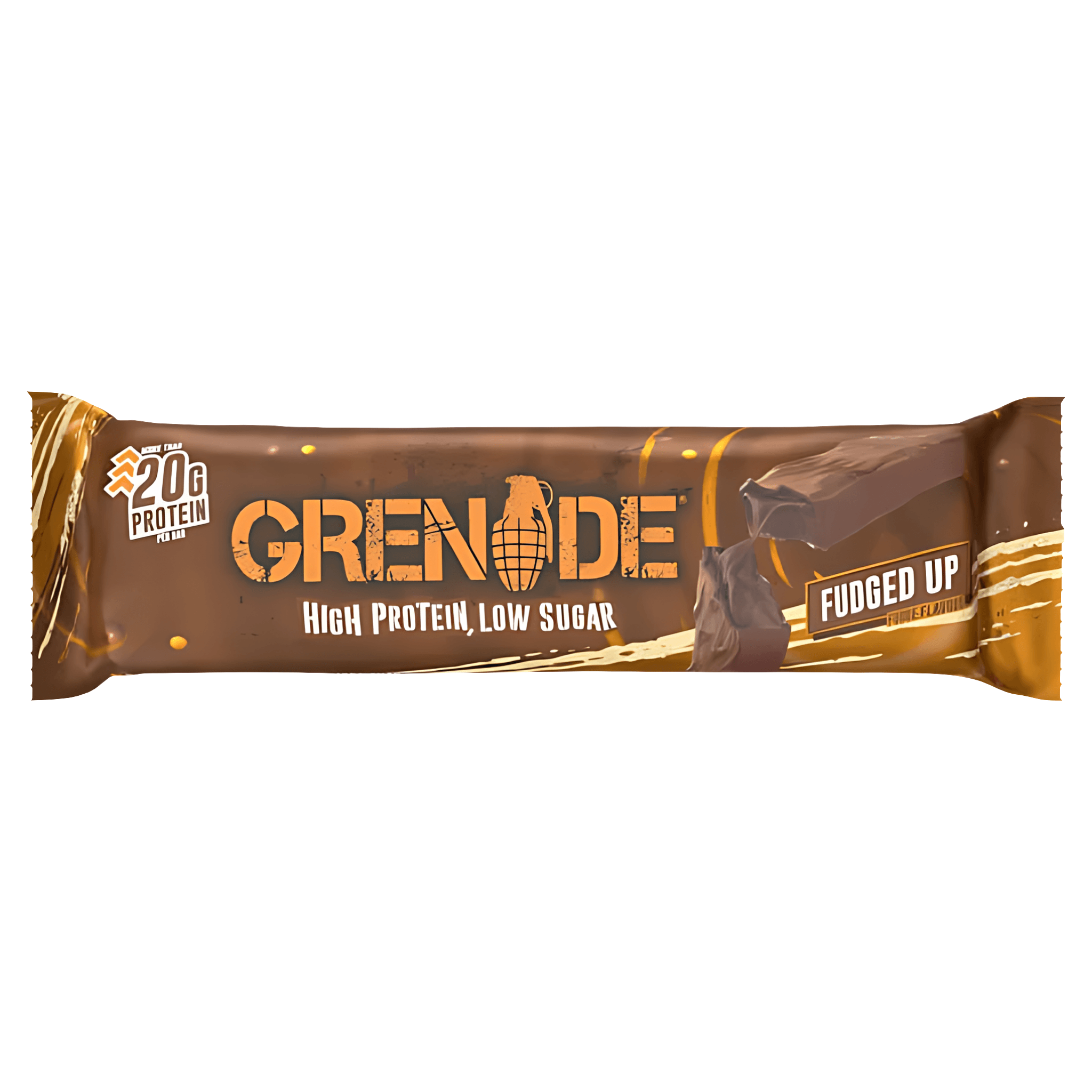 Baton proteic cu aroma de fudge Grenade Fudged Up, 60 g