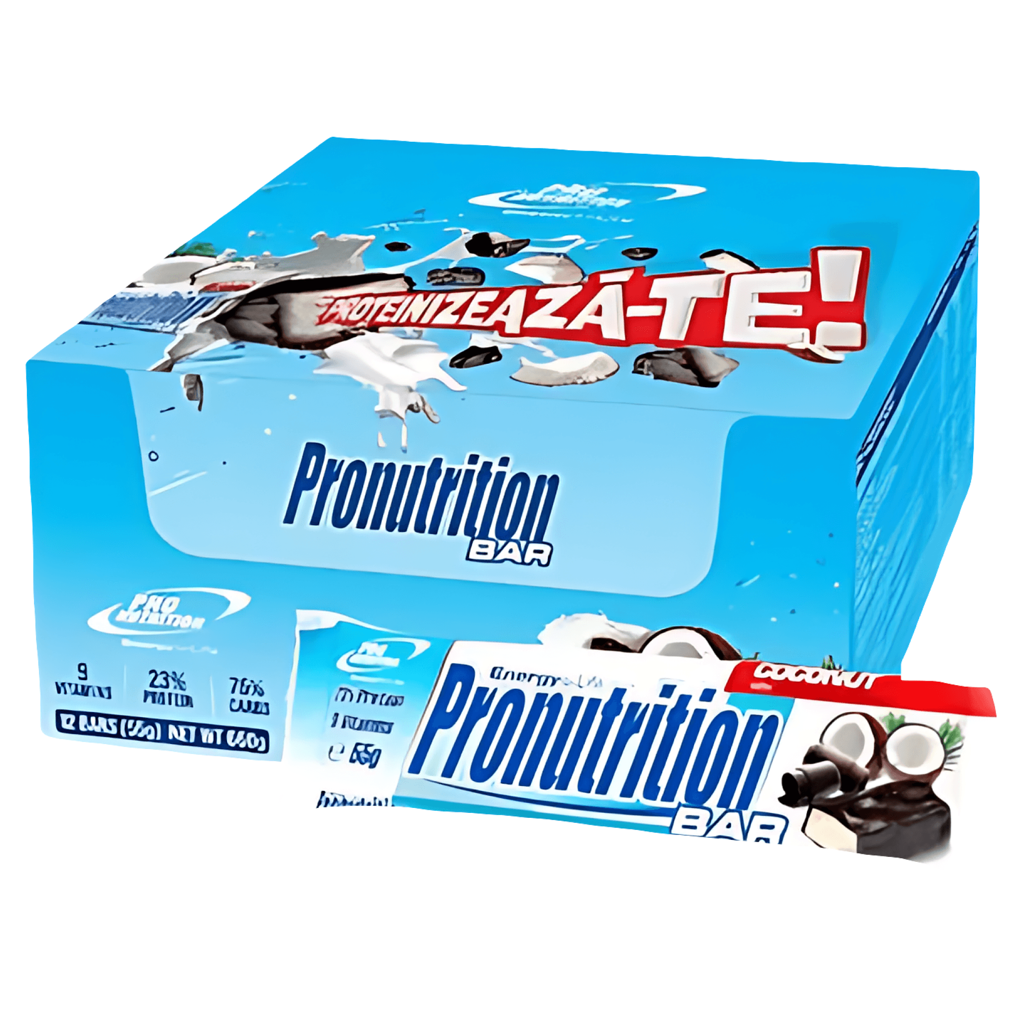 Baton proteic cu cocos Pro Nutrition, 55 g