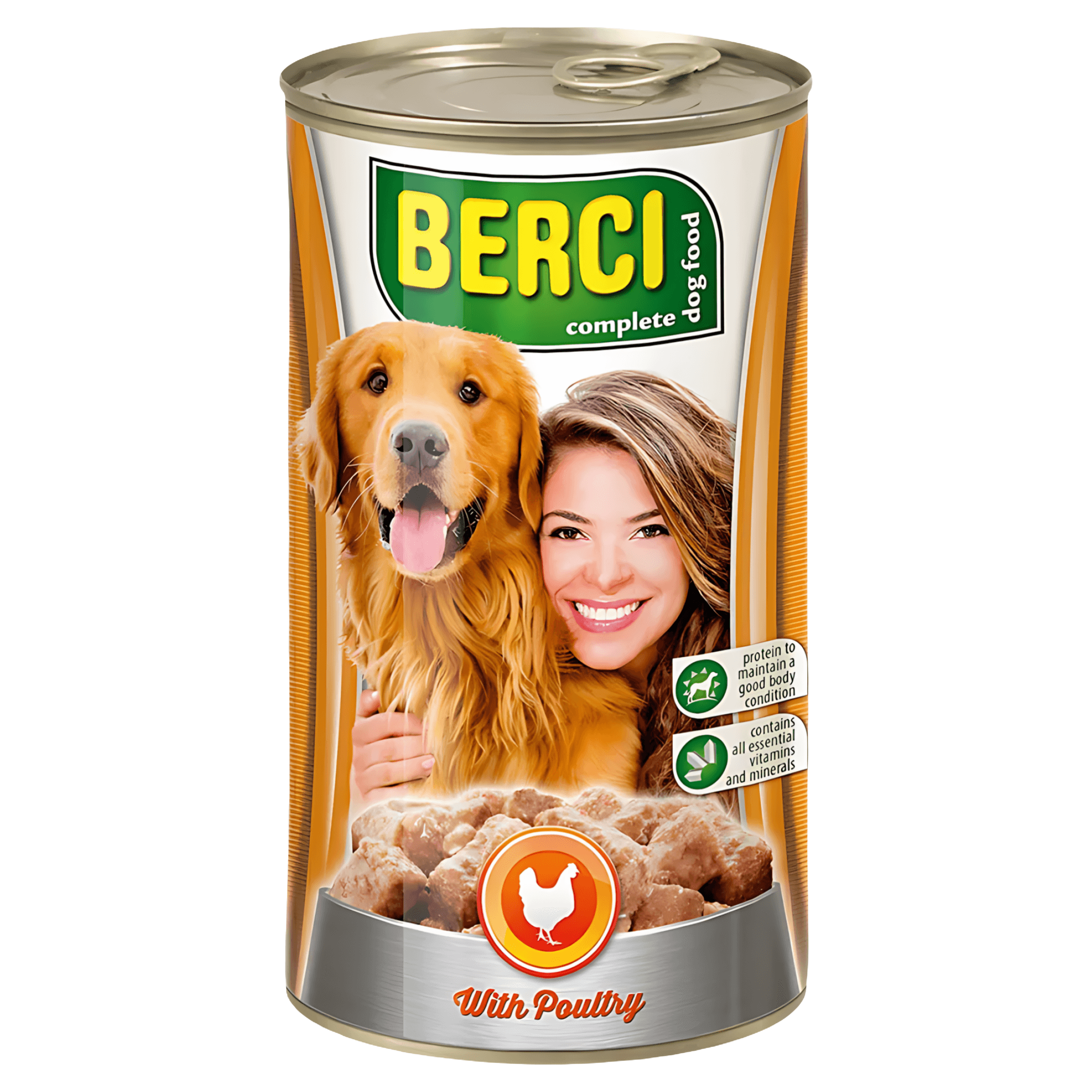 Hrana umeda caini Berci cu pasare 1240 g
