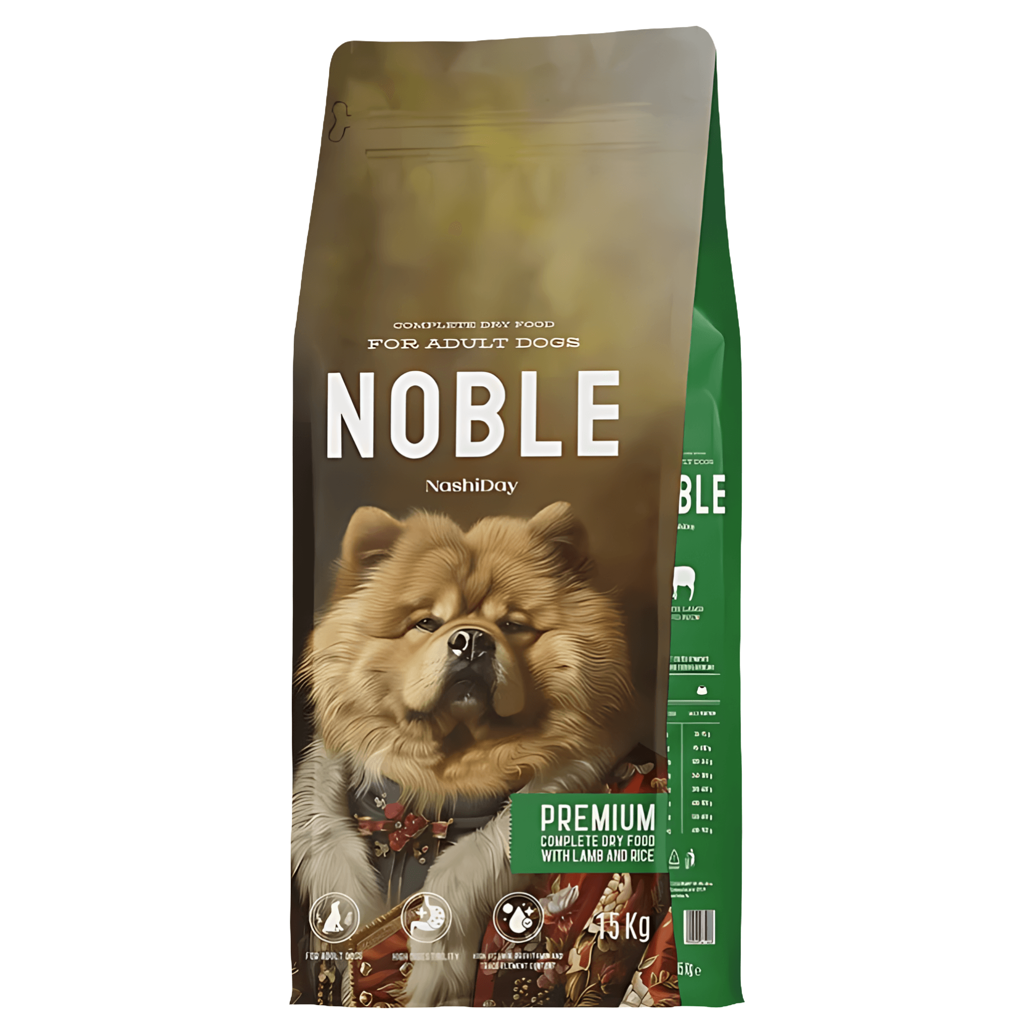 Hrana uscata pentru caini adulti Noble, miel si orez, 15 kg