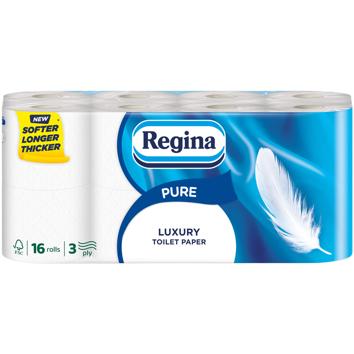 Hartie igienica Regina Pure, 16 role, 3 straturi