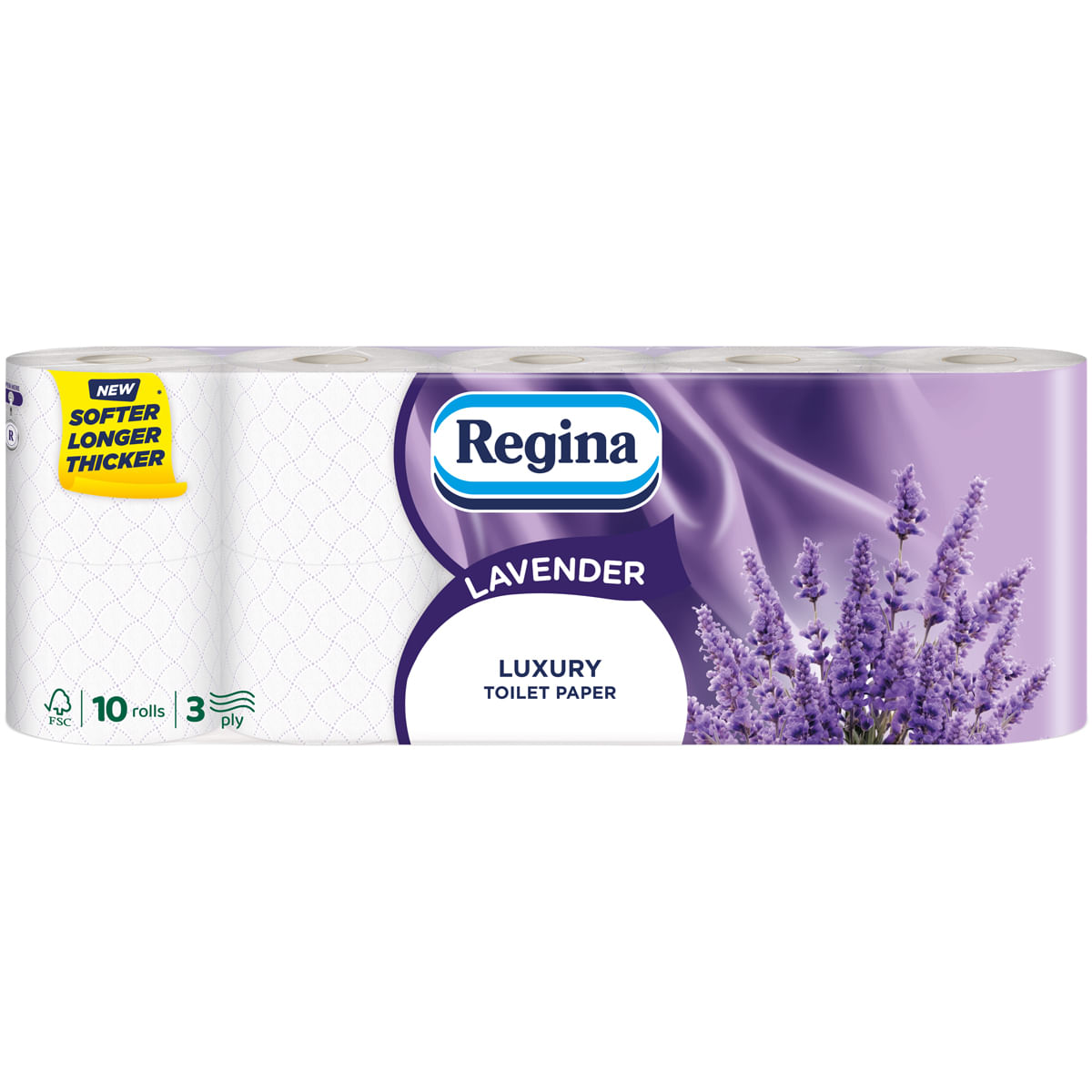 Hartie igienica Regina Lavanda, 10 role, 3 straturi