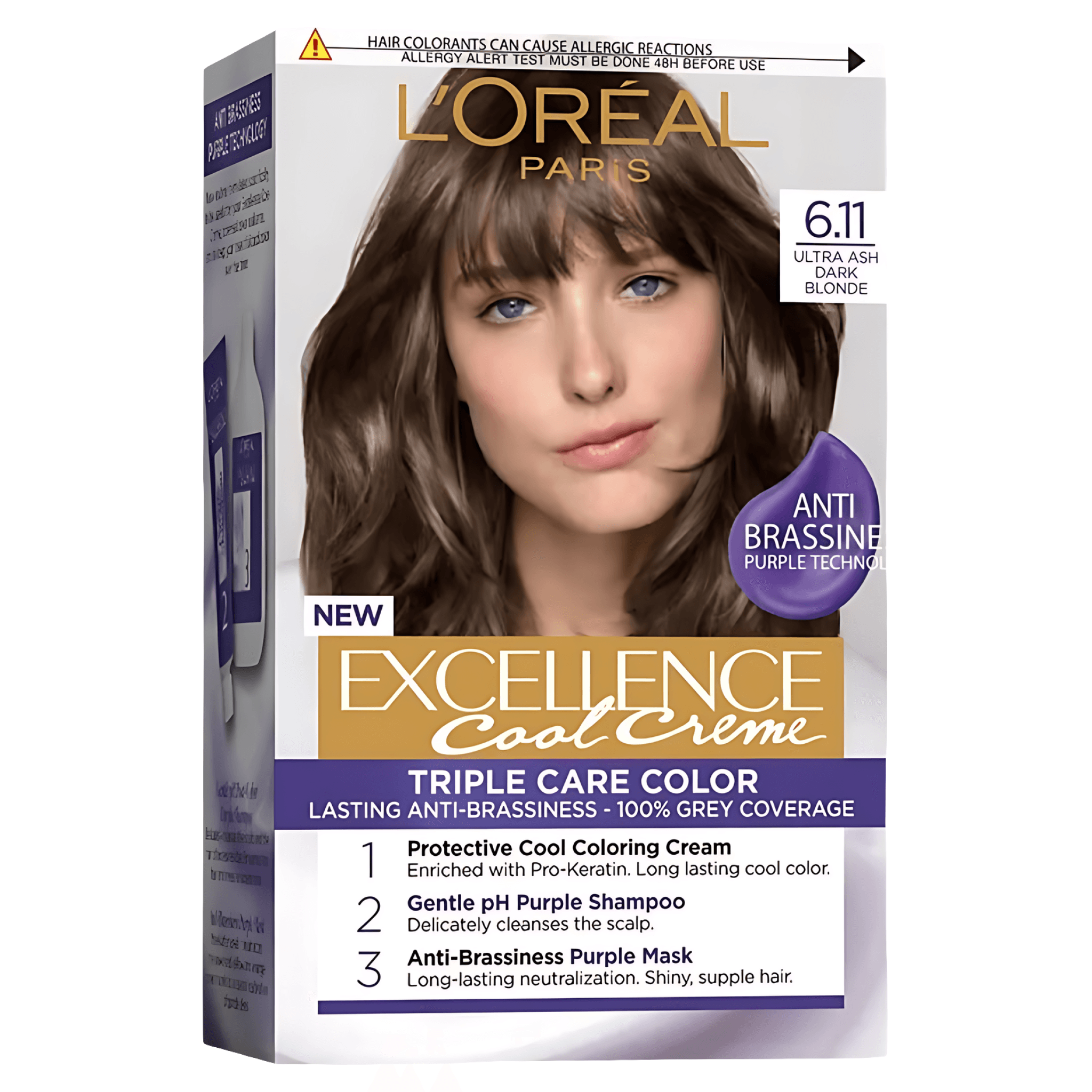 Vopsea permnanenta Excellence Cool Creme 6.11 Ultra Ash Dark Blonde, 192 ml