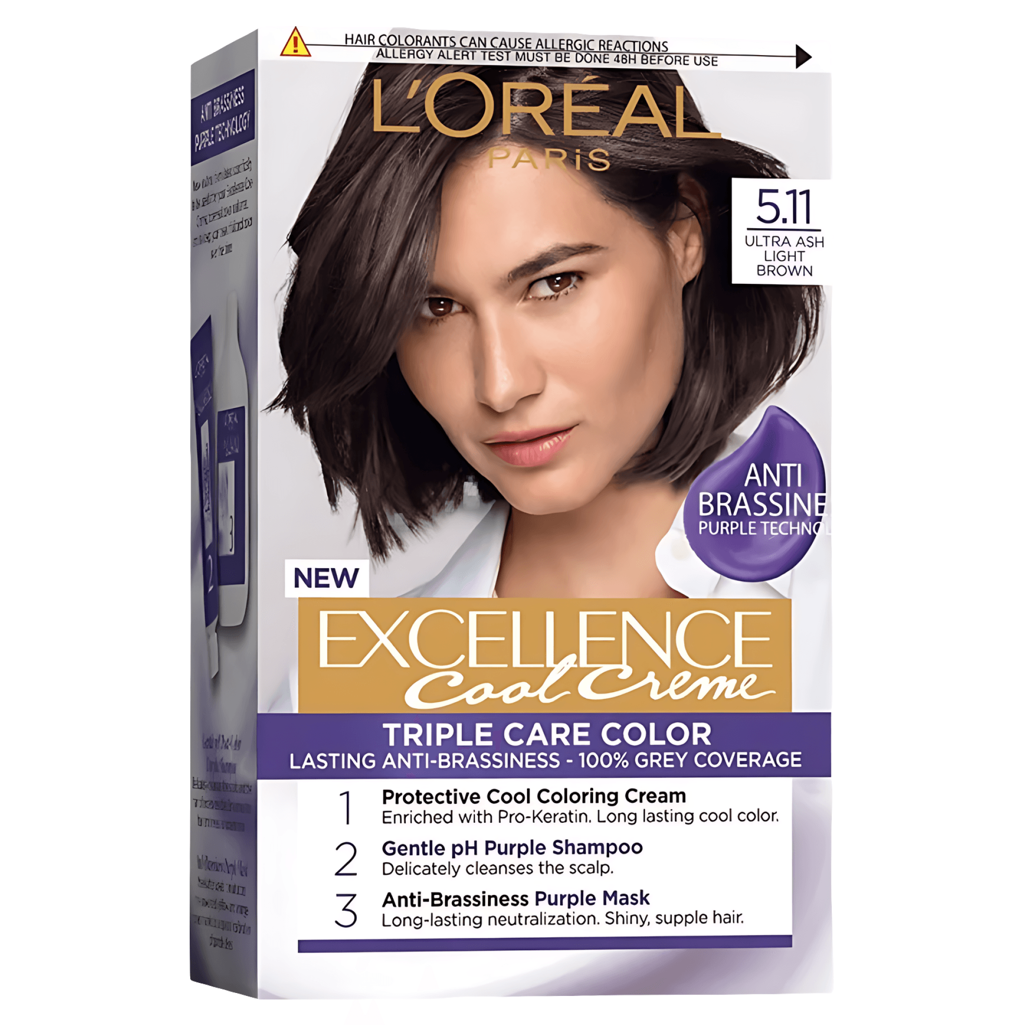 Vopsea permnanenta Excellence Cool Creme 5.11 Ultra Ash Light Brown, 192 ml