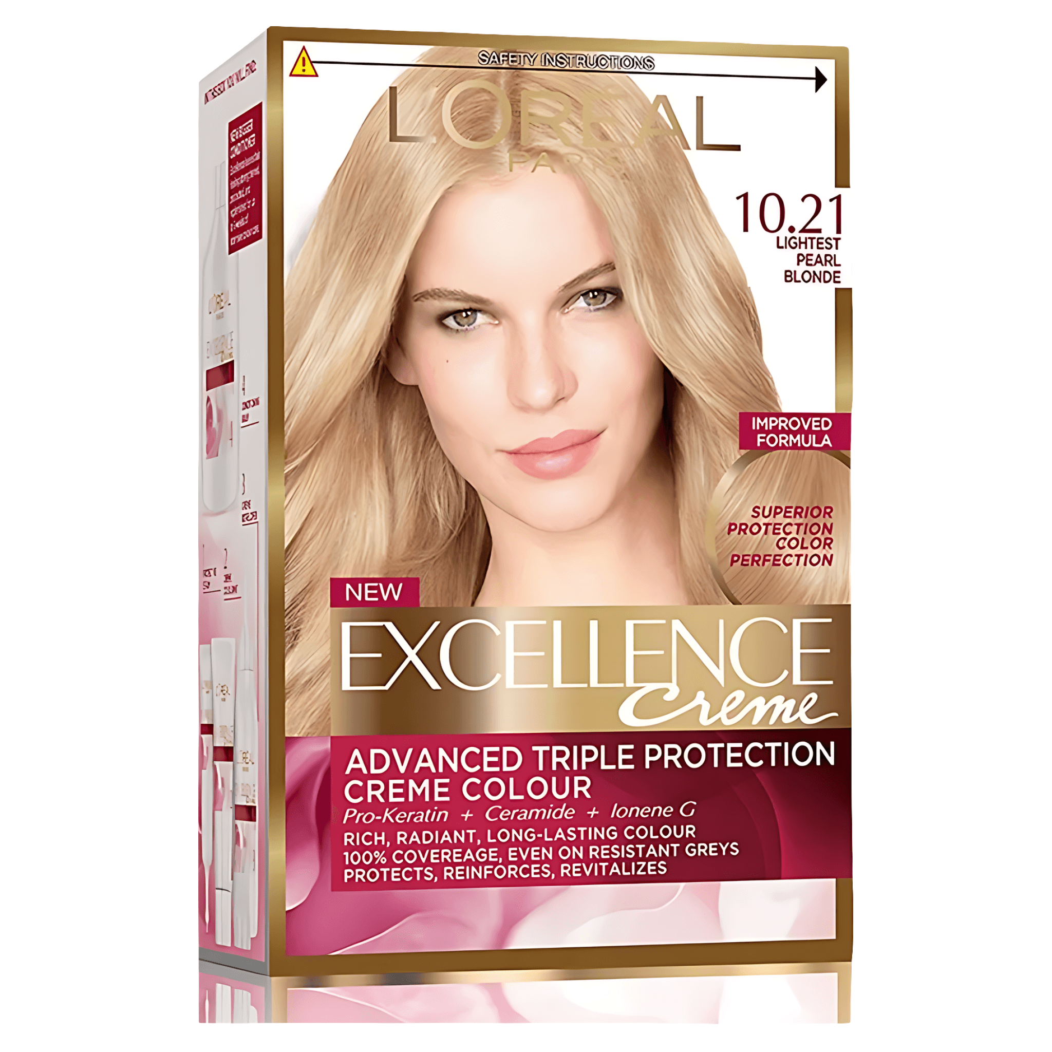 Vopsea de par permanenta L'Oreal Excellence Creme 10.21 Lightest Pearl Blonde