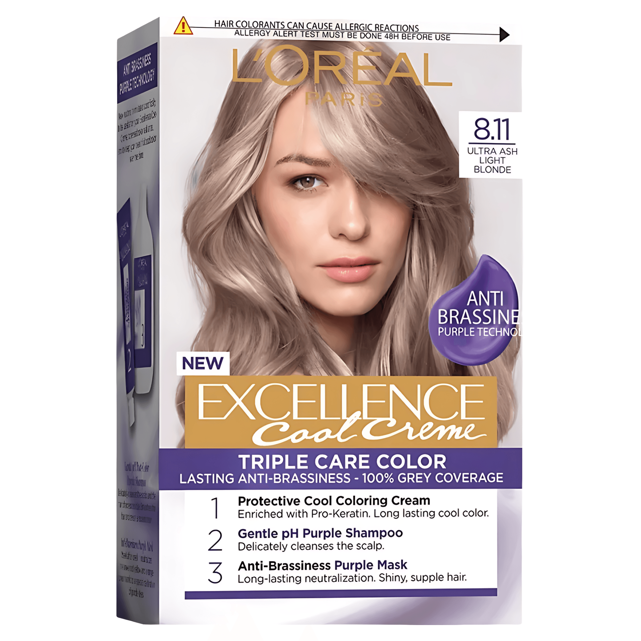 Vopsea permnanenta Excellence Cool Creme 8.11 Ultra Ash Light Blonde, 192 ml