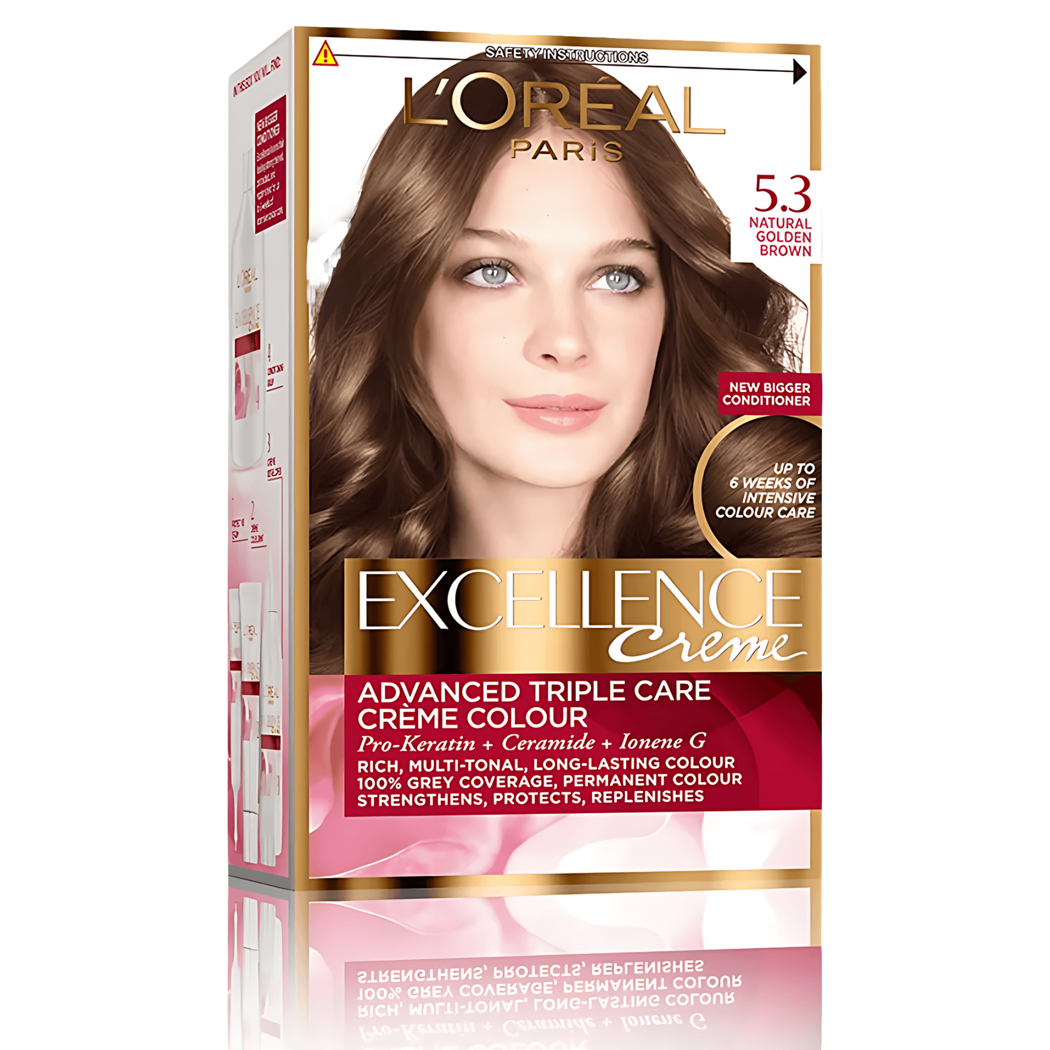 Vopsea de par permanenta L'Oreal Excellence Creme 5.3 Natural Golden Brown
