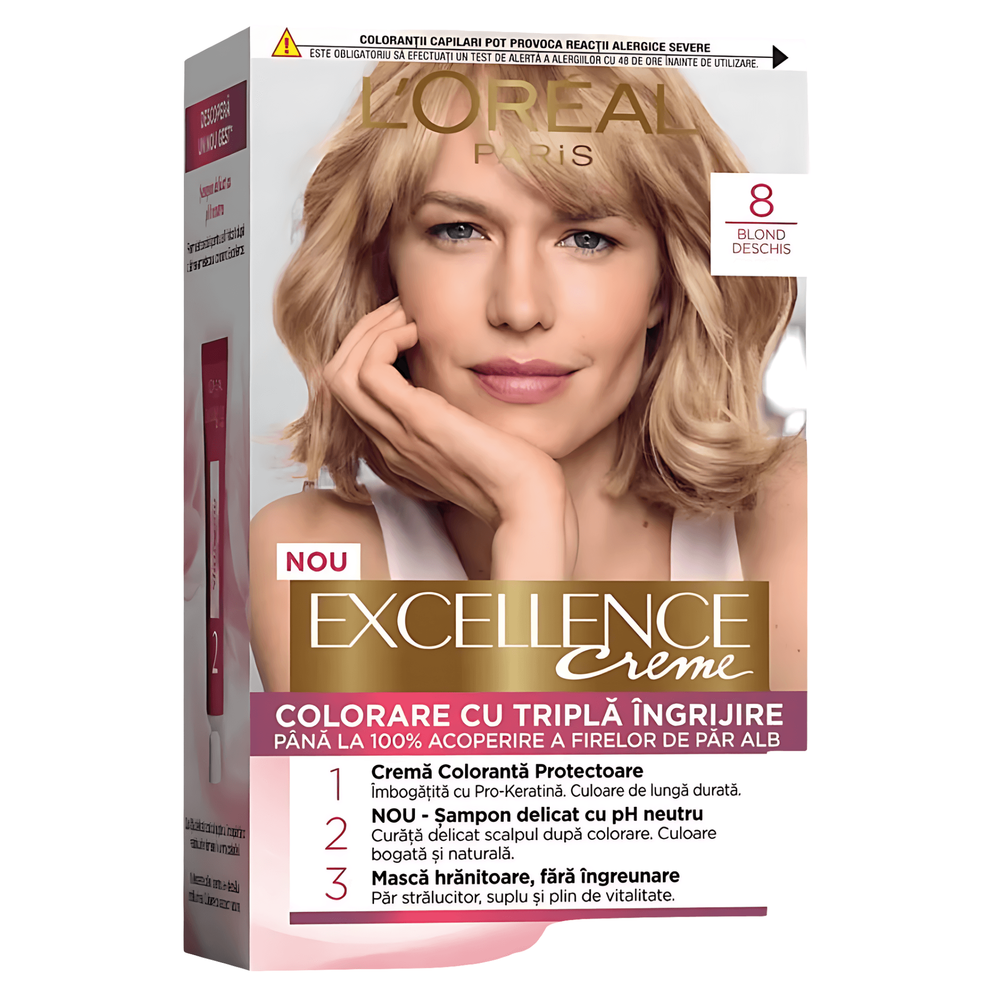 Vopsea de par permanenta L'Oreal Excellence Creme 8 Natural Blonde