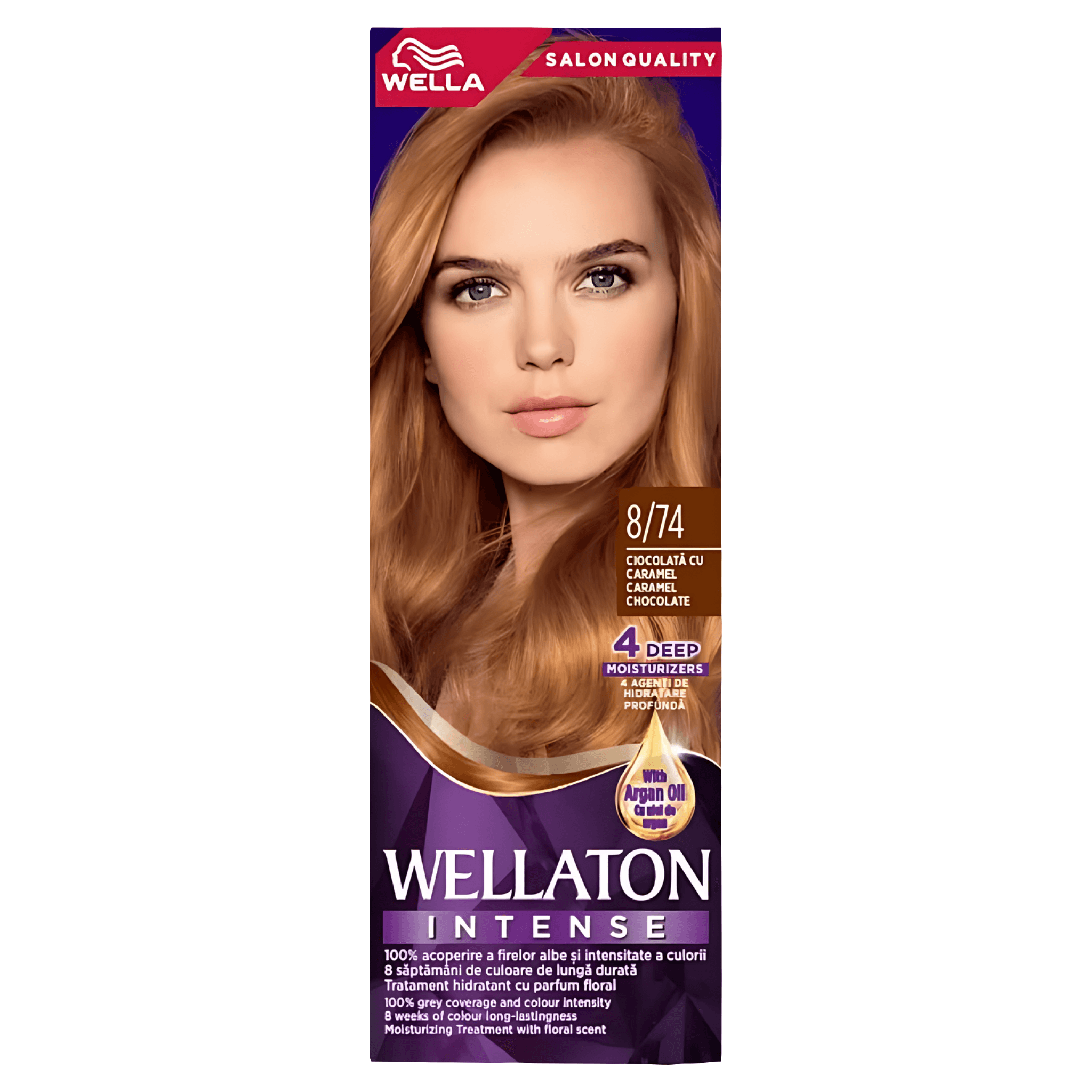 Vopsea de par Wellaton Maxi Single Ciocolata cu Caramel 8/74