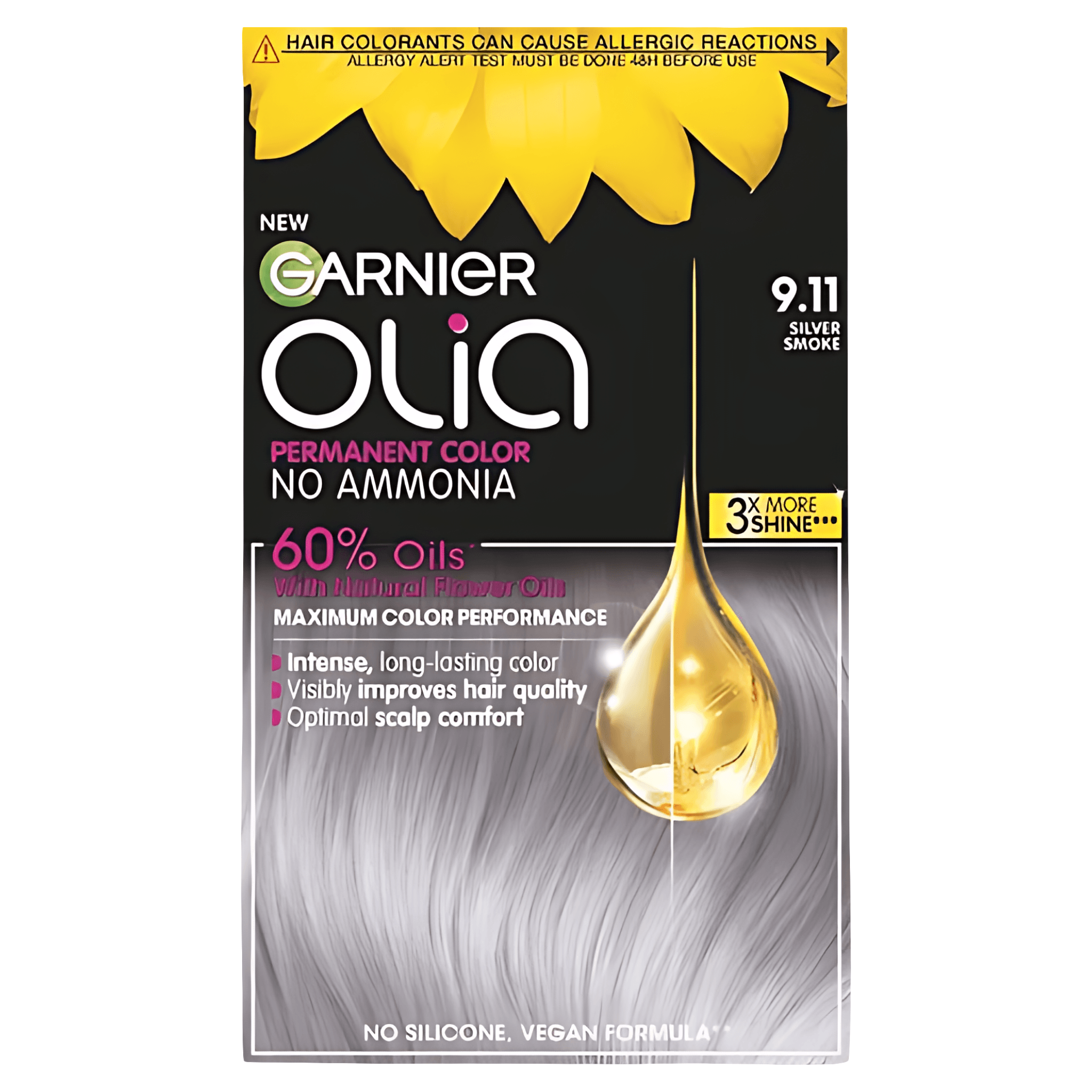 Vopsea permanenta pentru par Garnier Olia, 9.11 cenusiu rece