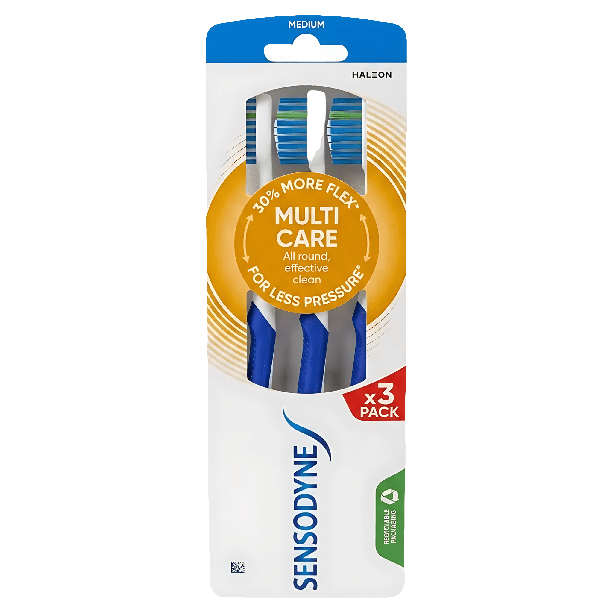 Periuta de dinti Sensodyne Multicare, medium, 3 bucati
