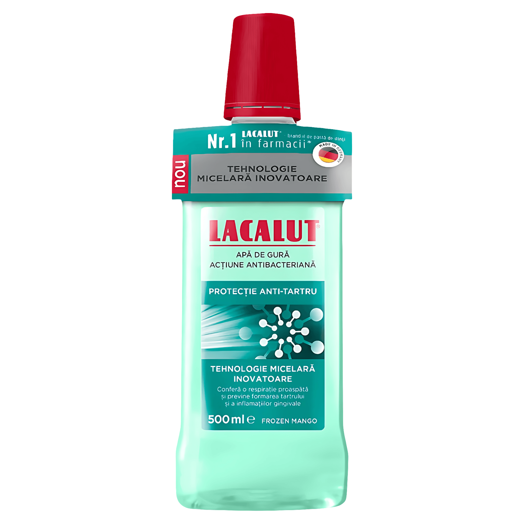Apa de gura cu actiune multibacteriana Lacalut Protectie Anti-tartru 500 ml