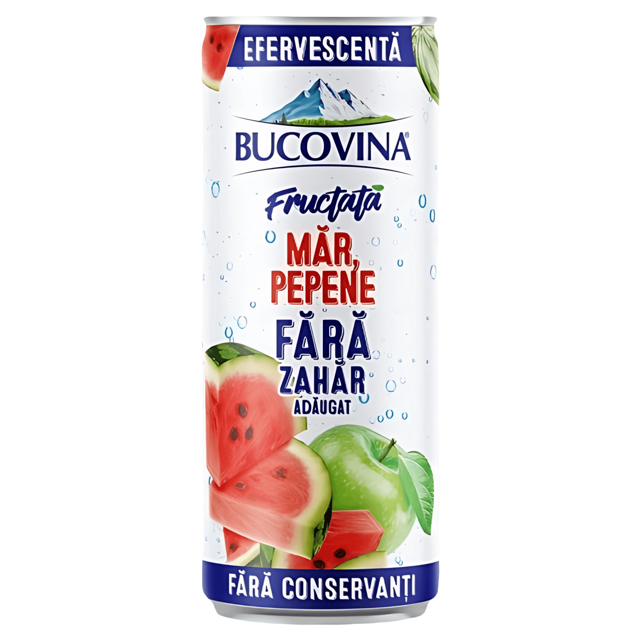 Apa minerala fructata cu aroma de mar si pepene Bucovina, 0.33 l