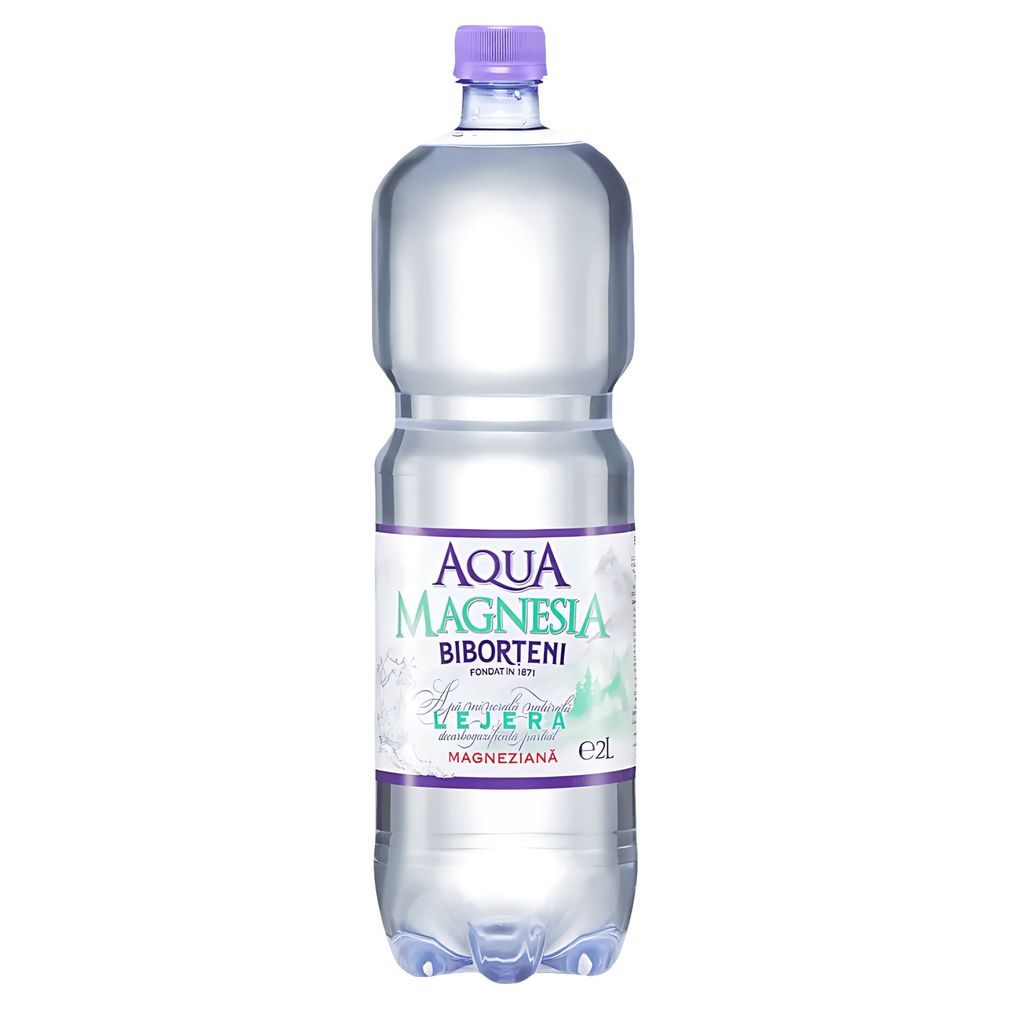 Apa minerala naturala carbozificata partial Biborteni Magnesia Lejera, 2 l