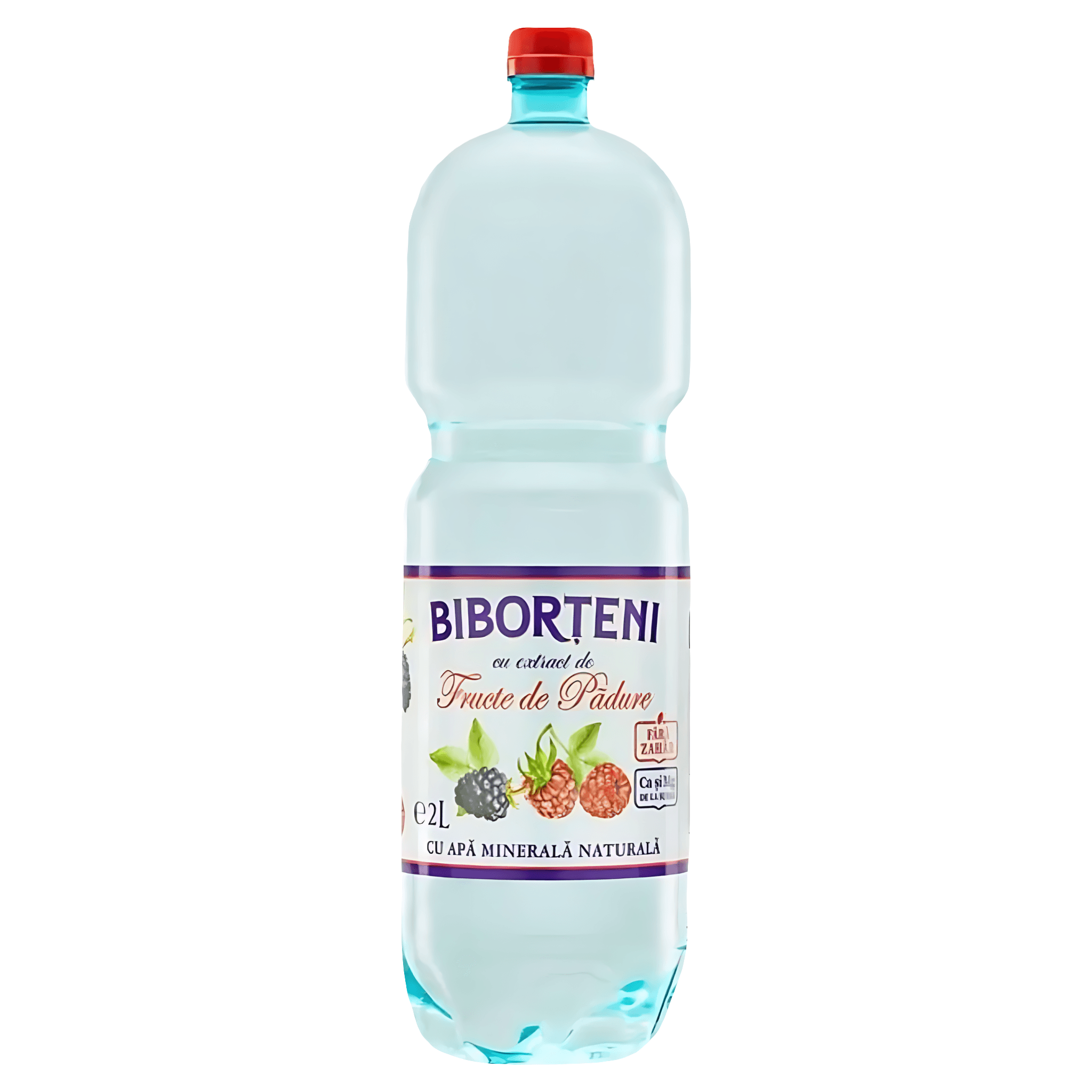 Bautura carbogazoasa cu extract de fructe de padure Biborteni, 2 l