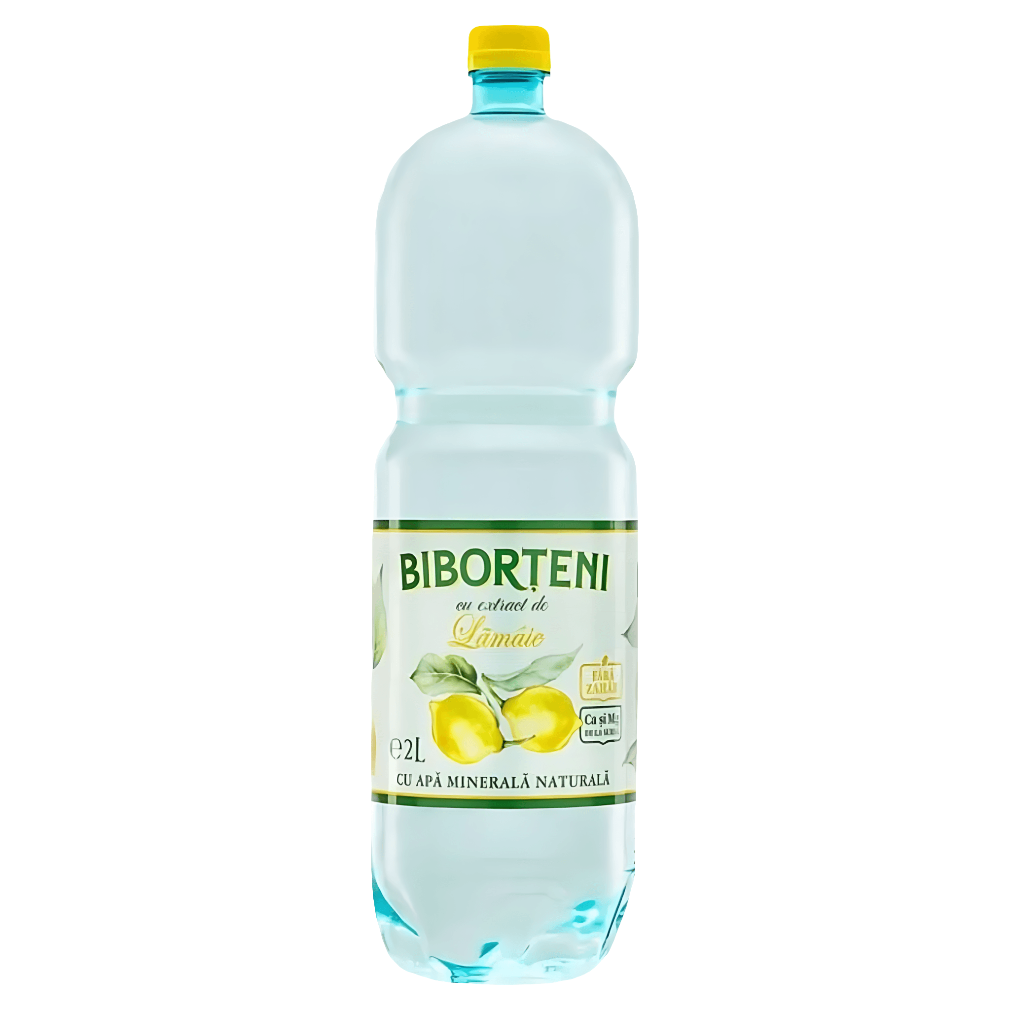 Bautura carbogazoasa cu extract de lamaie Biborteni, 2 l