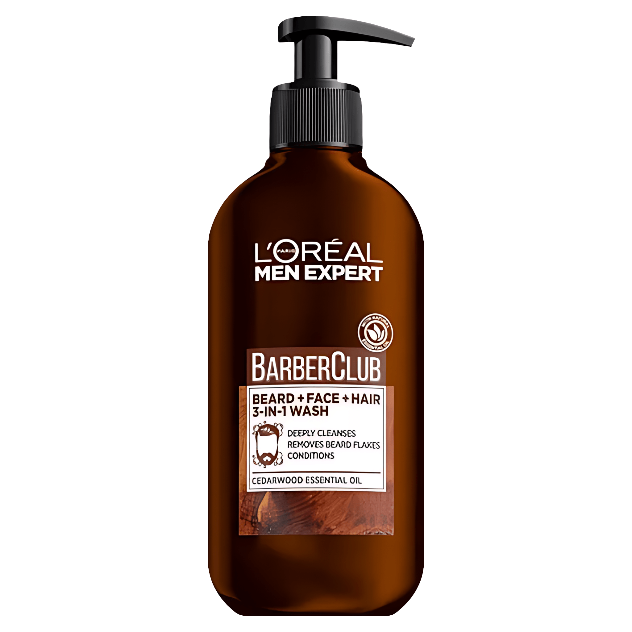 Gel de curatare 3-in-1 L'Oreal Paris Barber Club - barba, ten si par, 200 ml