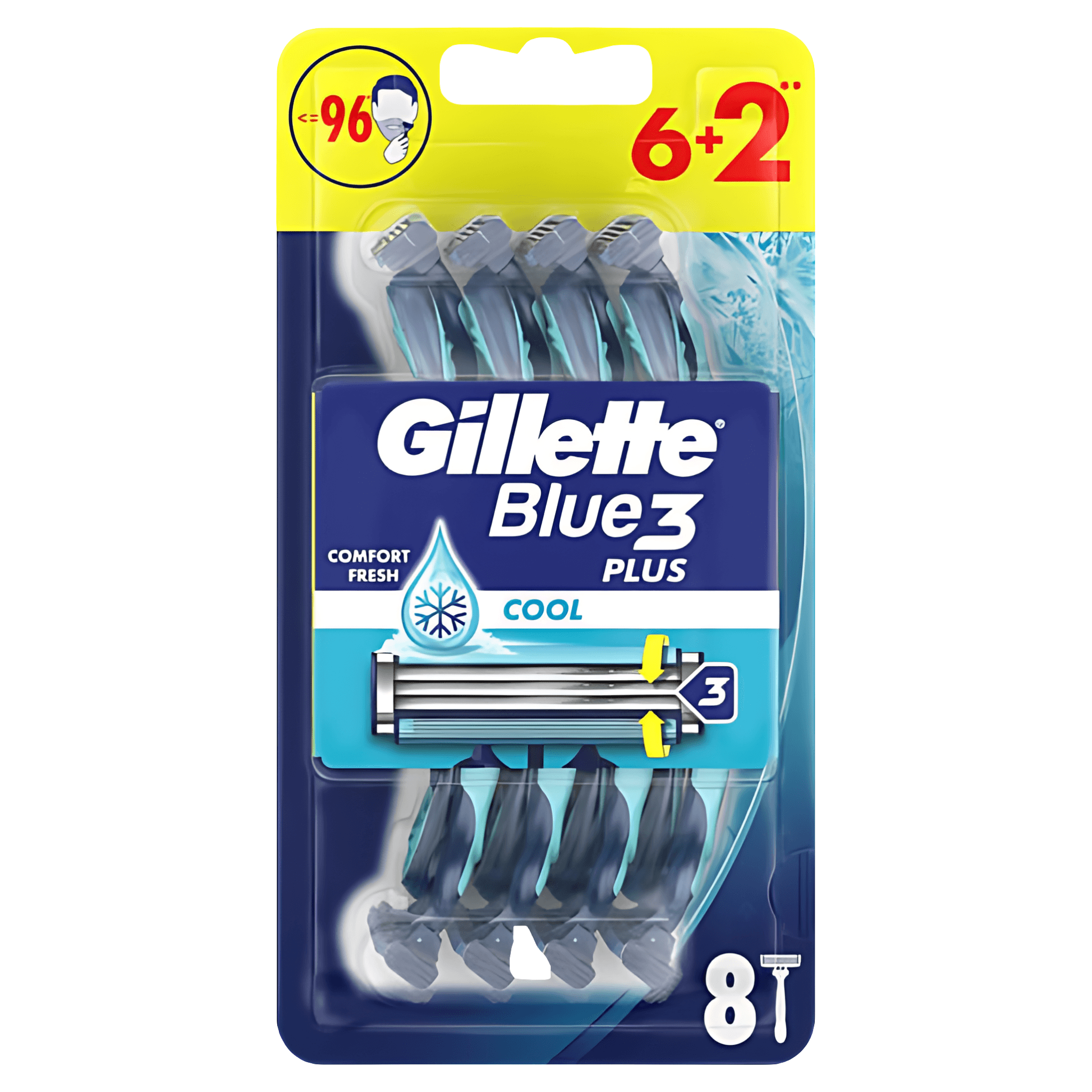 Pachet aparate de ras Gillette Blue 3 Cool 8 bucati