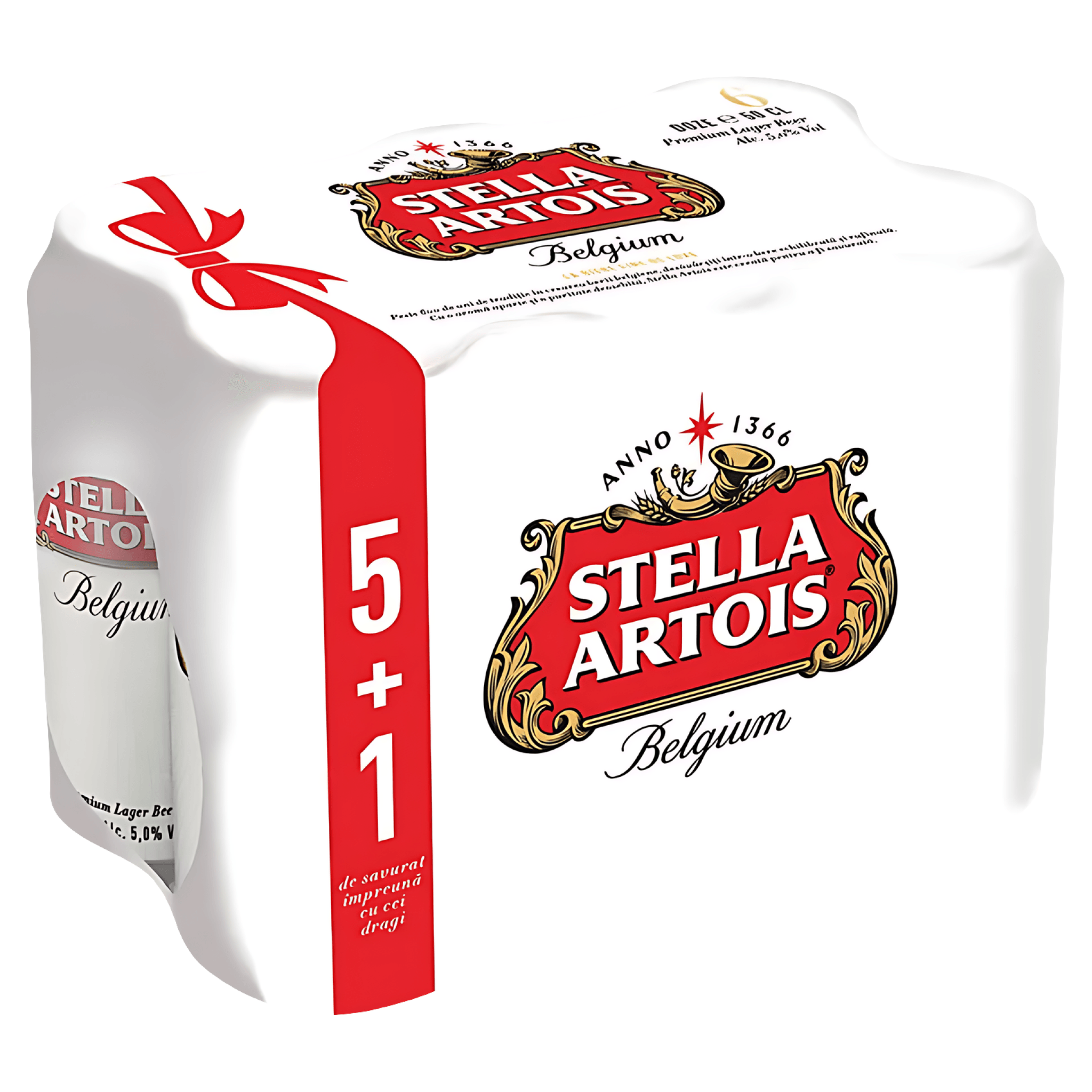Bere blonda Stella Artois, 5+1 x 0.5 l