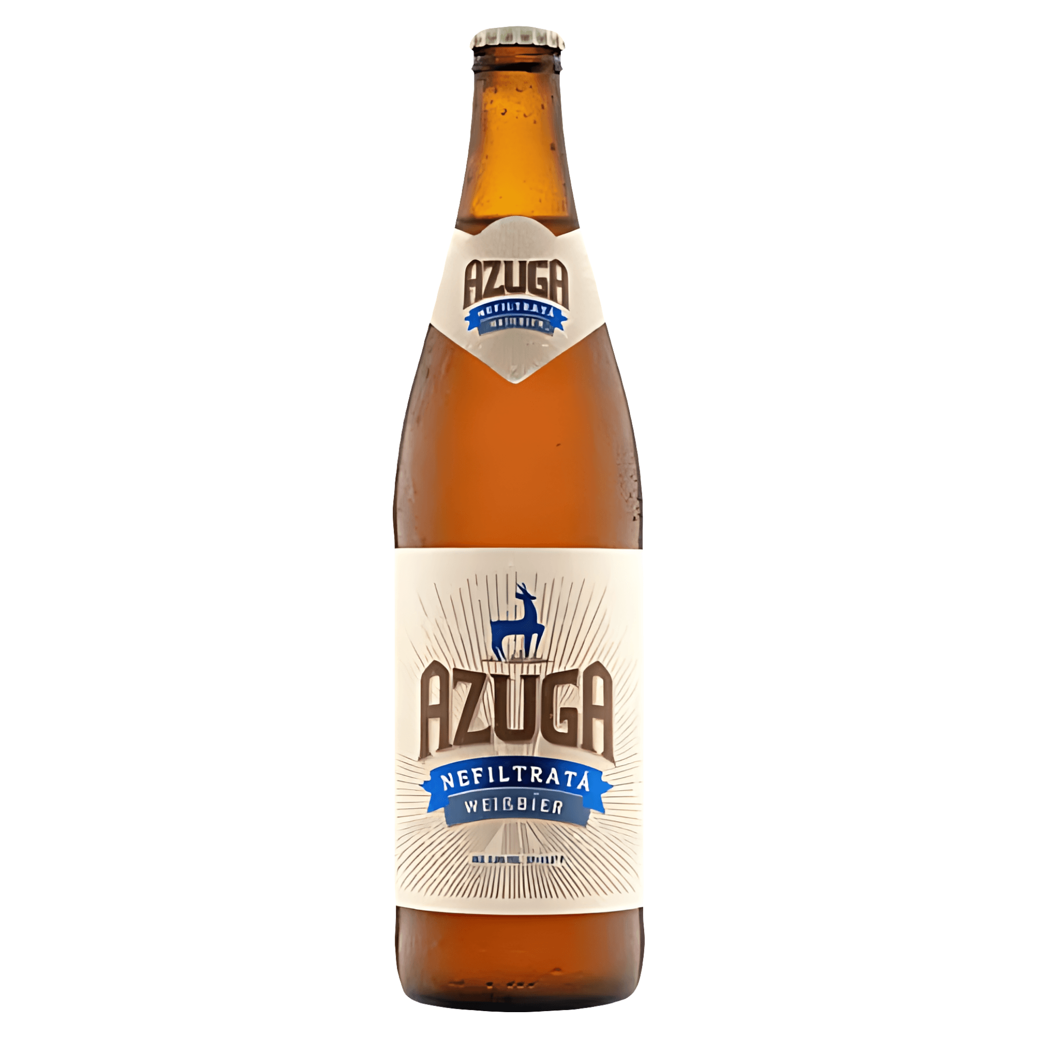 Bere alba nefiltrata Azuga, sticla, 0.5 l