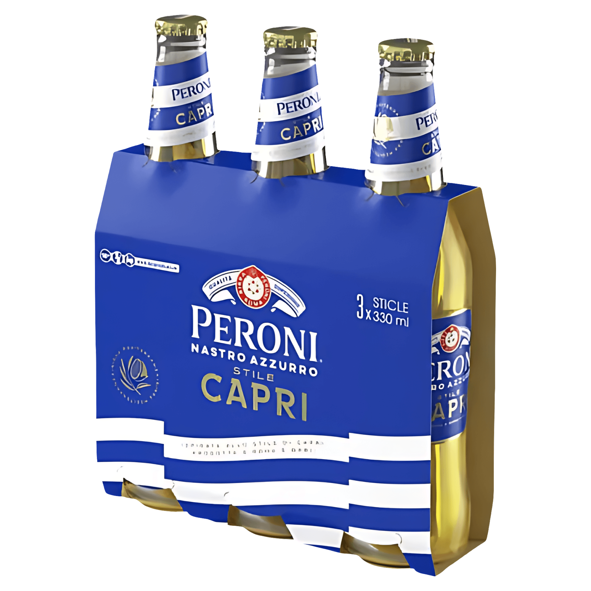 Bere blonda Peroni Capri, sticla, 3 x 0.33 l