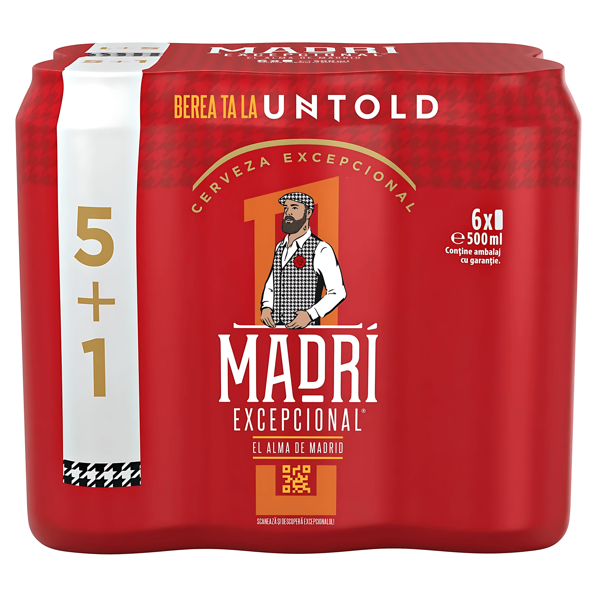Bere blonda Madri Excepcional, 5+1 x 0.5 l