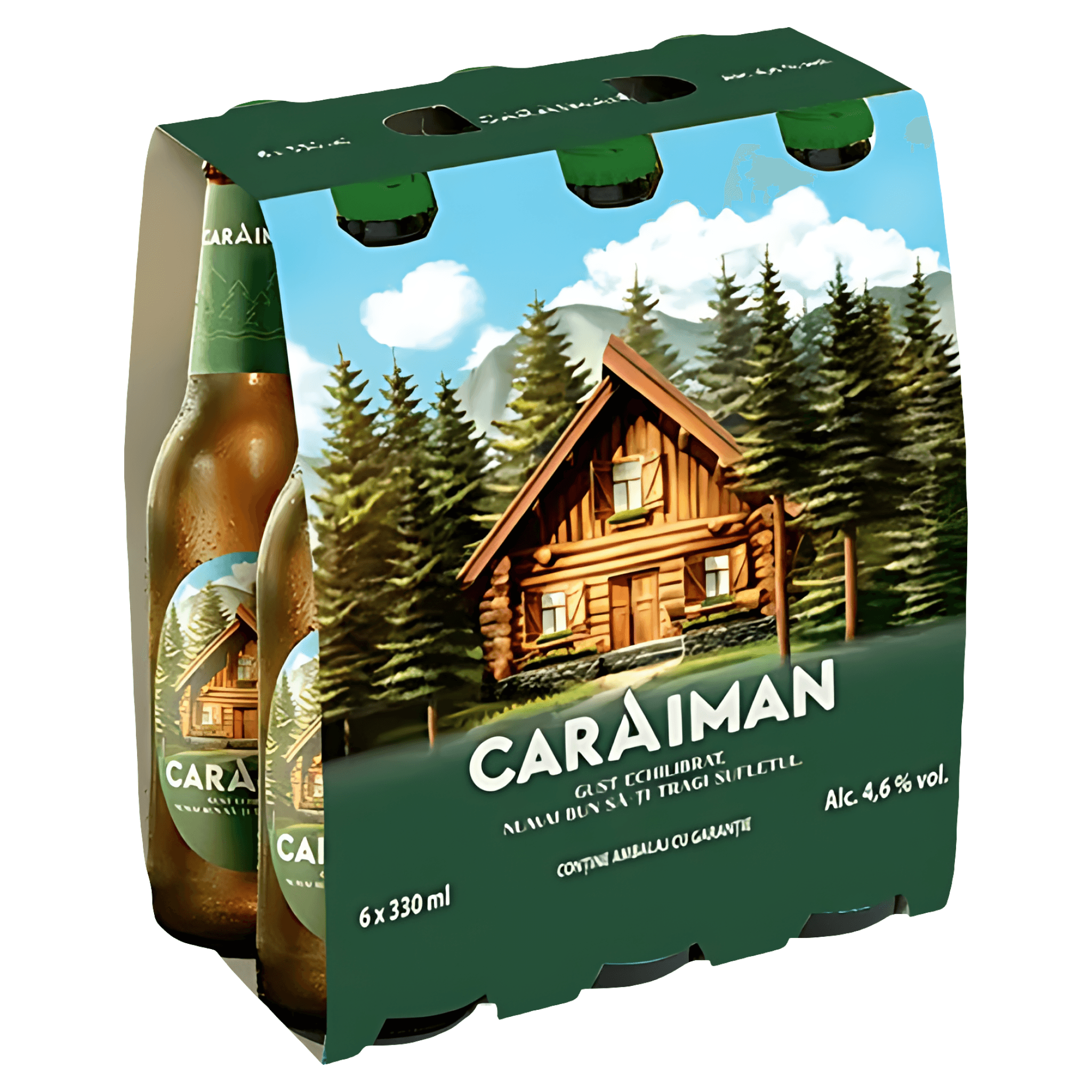 Bere blonda Caraiman, alcool 4.6%, sticla, 6 x 0.33 l