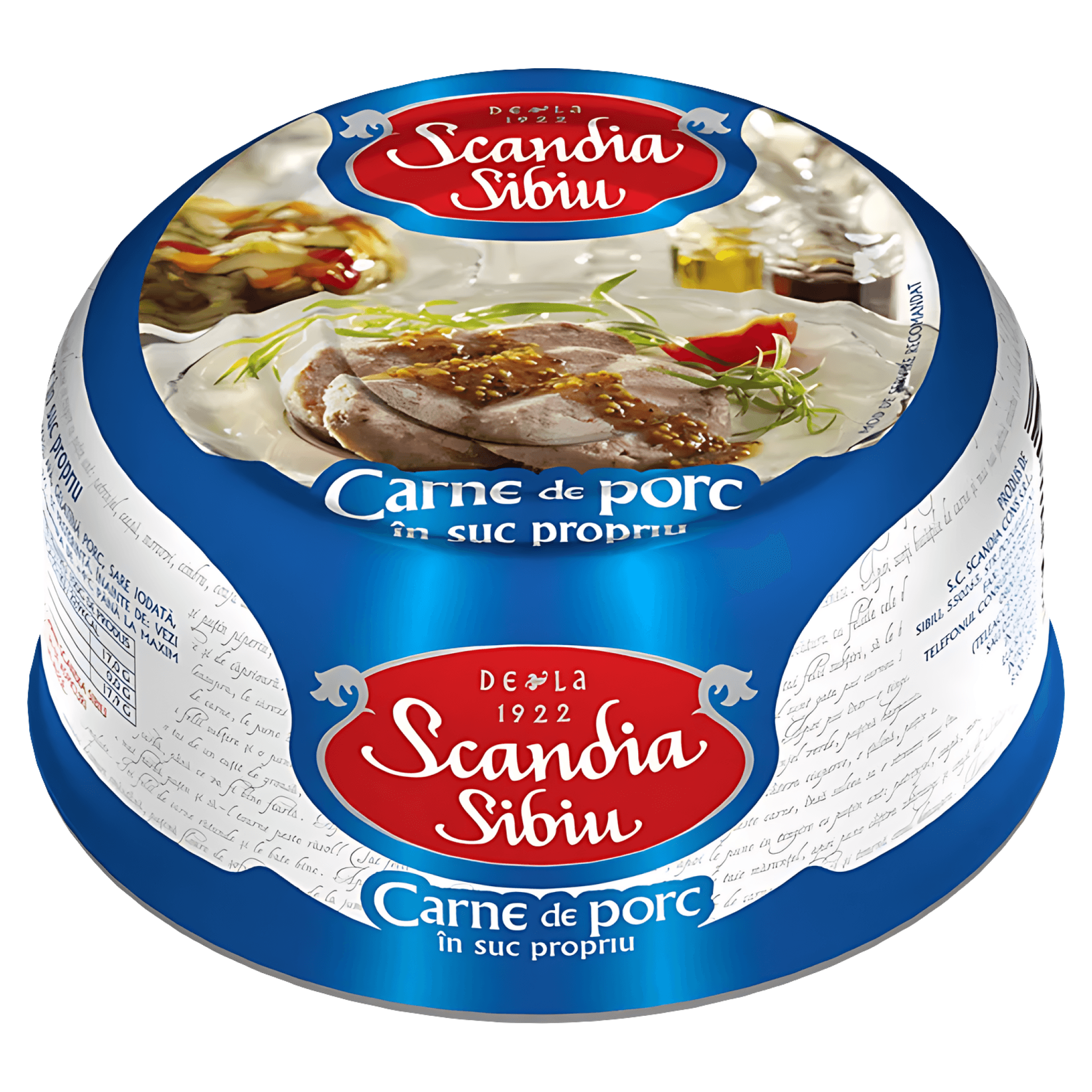 Conserva cu carne de porc in suc propriu Scandia Sibiu, 300 g
