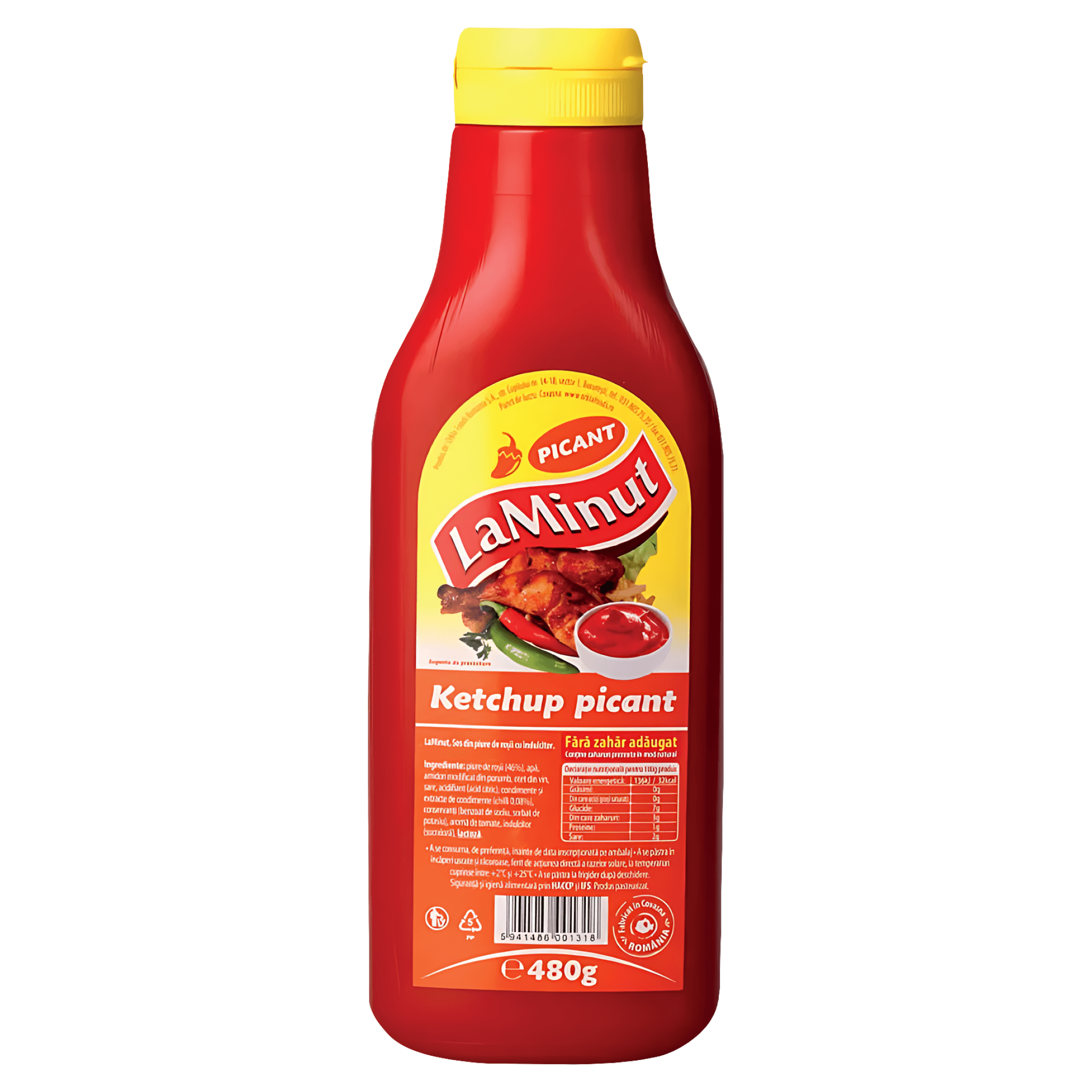 Ketchup picant La Minut, fara zahar adaugat, 480 g