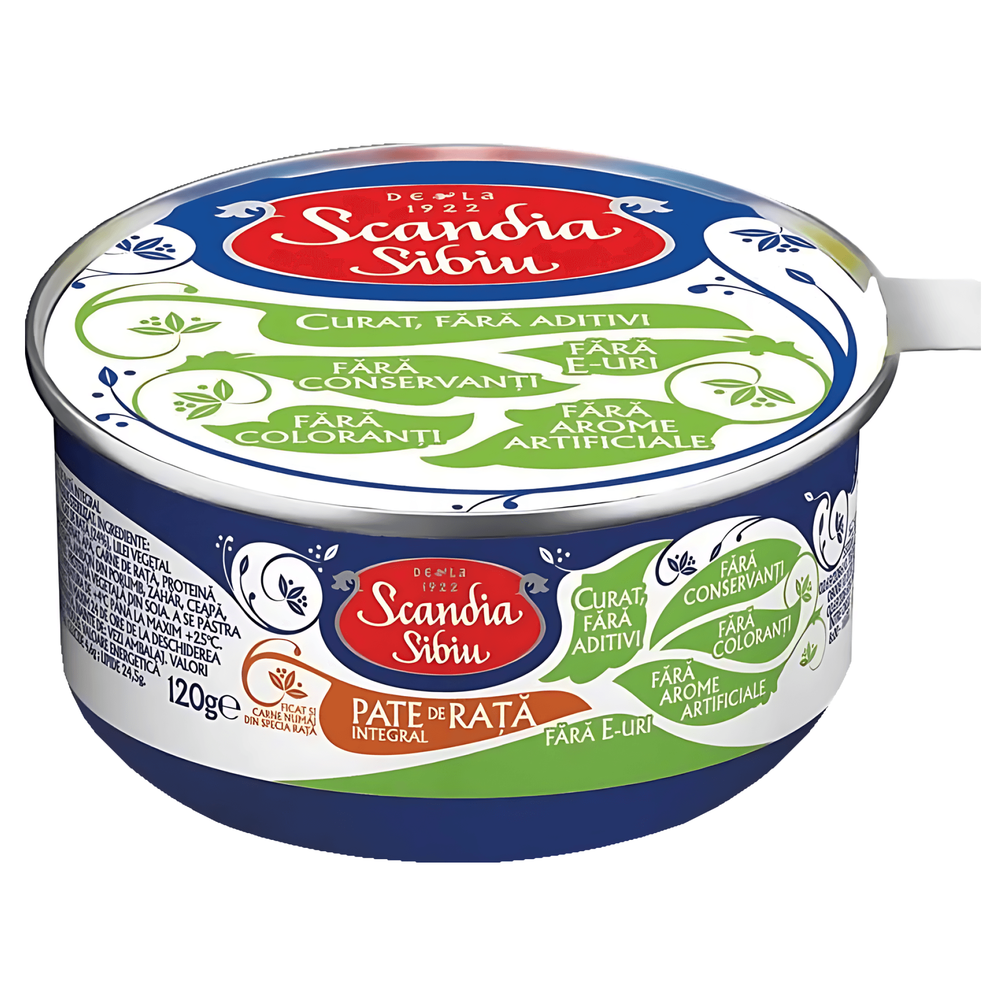 Conserva pate integral de rata Scandia Sibiu, 120g