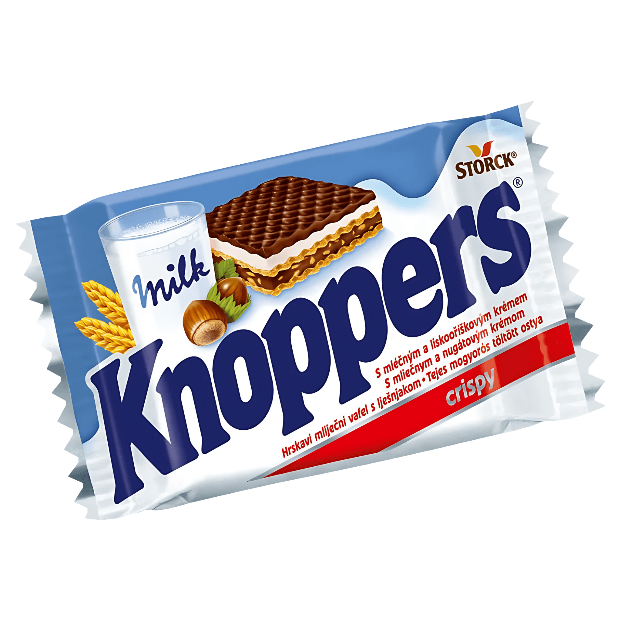 Napolitana cu crema de lapte si alune de padure Knoppers, 25 g